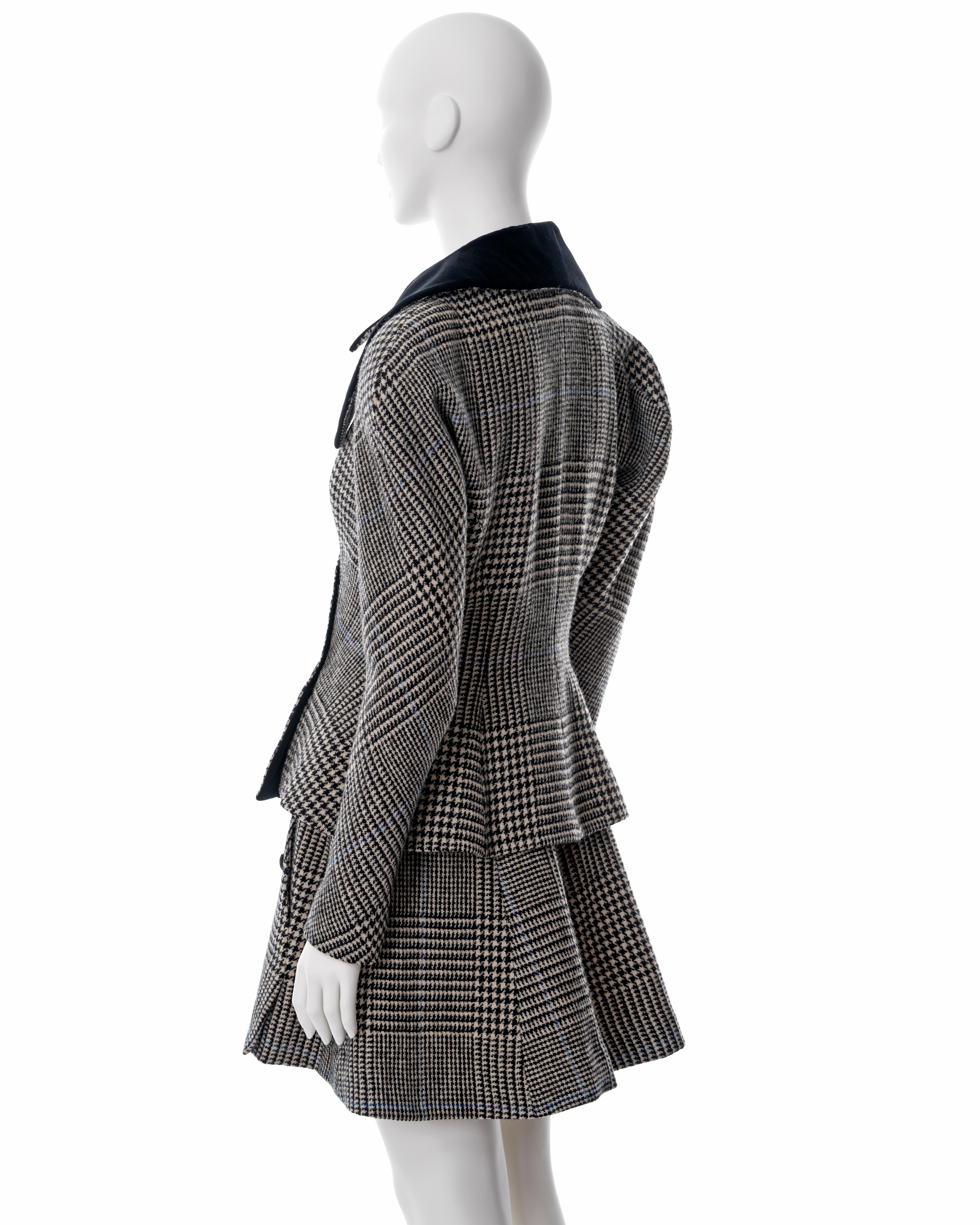 Vivienne Westwood grey houndstooth check tweed skirt suit, fw 1996 3
