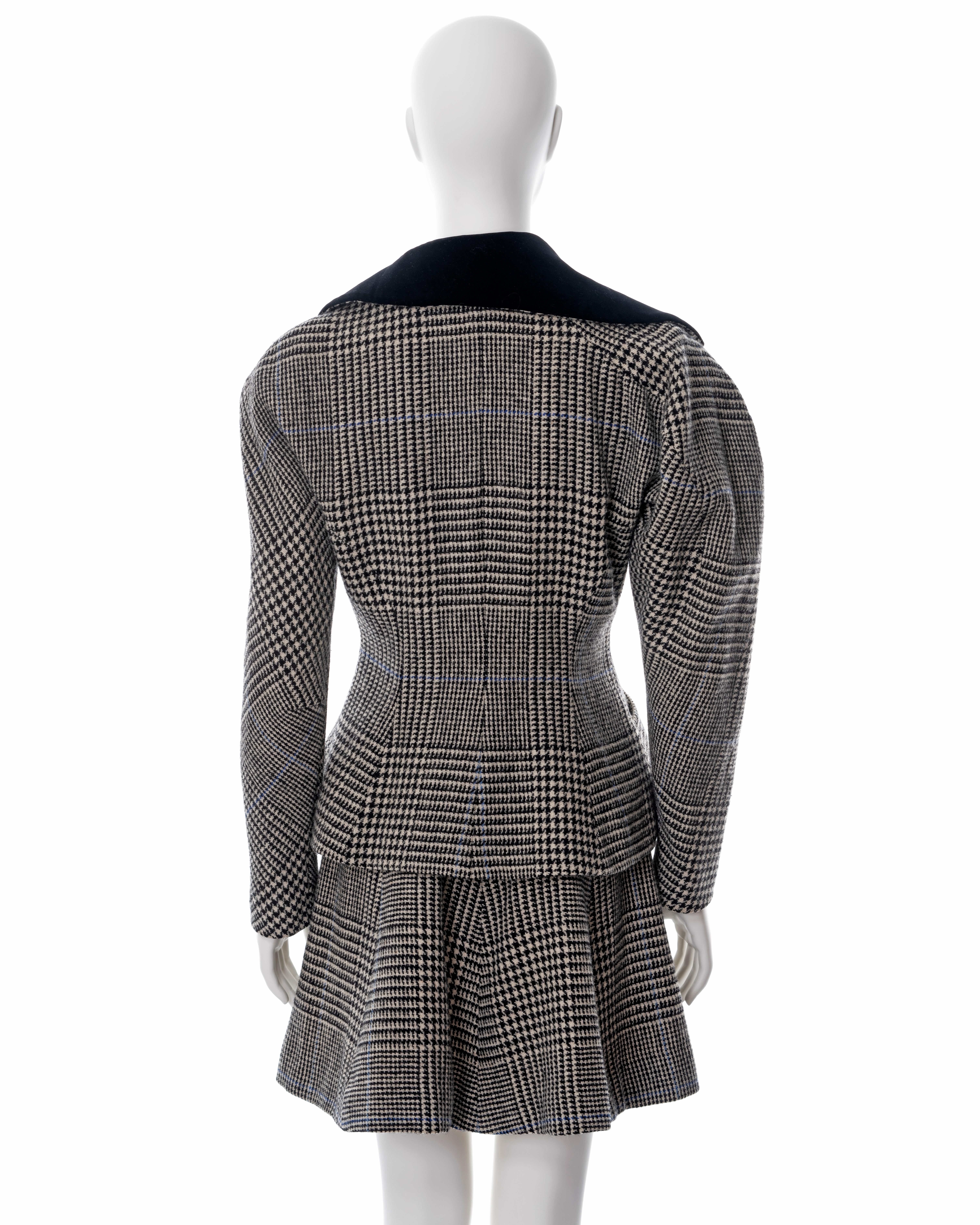 Vivienne Westwood grey houndstooth check tweed skirt suit, fw 1996 4