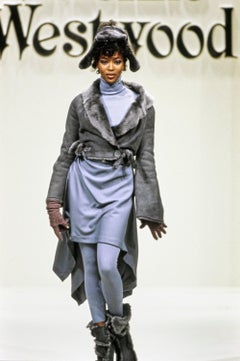 Vivienne Westwood grey sheepskin topless trapper hat, fw 1994