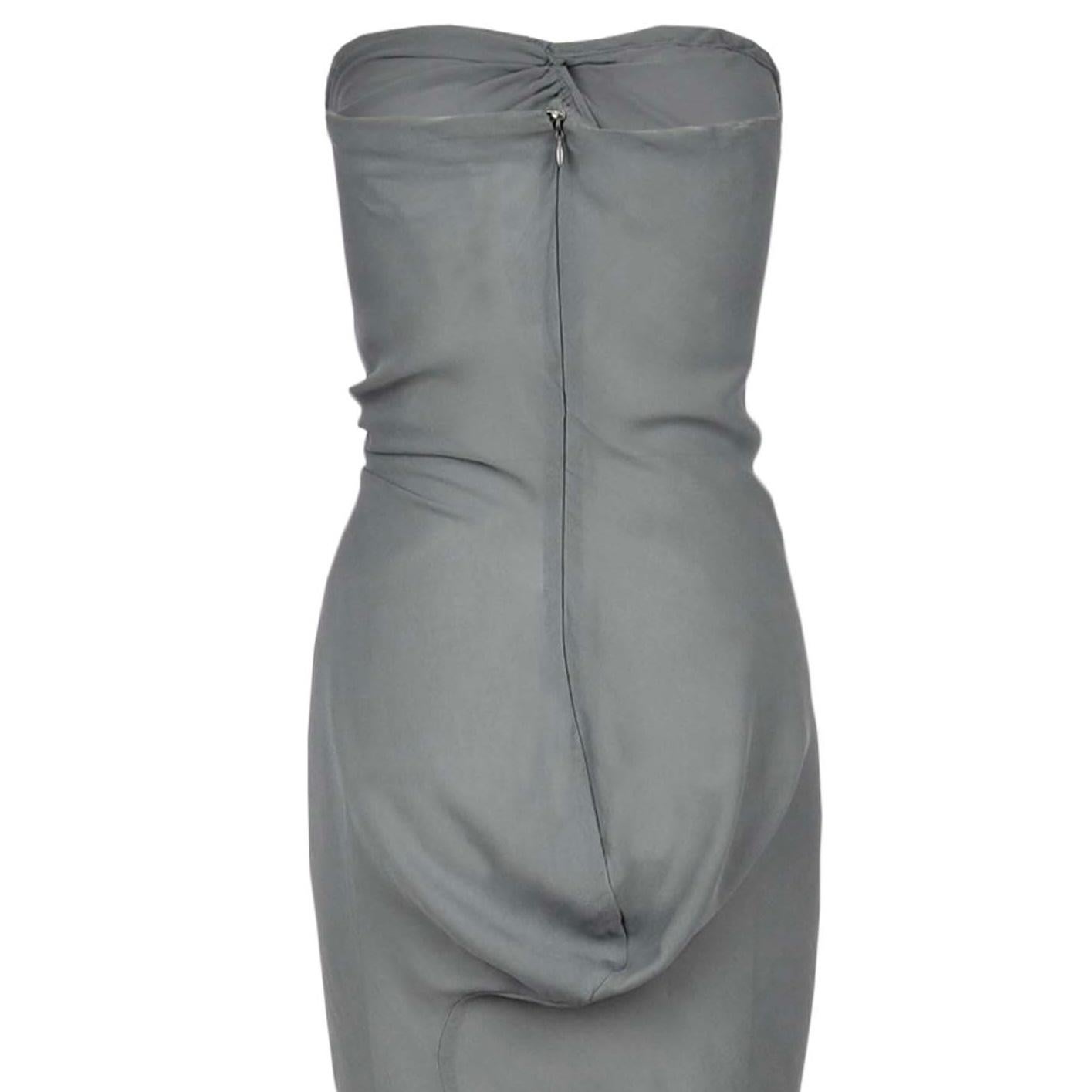 Vivienne Westwood Grey Strapless Gown- '10s In Excellent Condition For Sale In Milano, IT