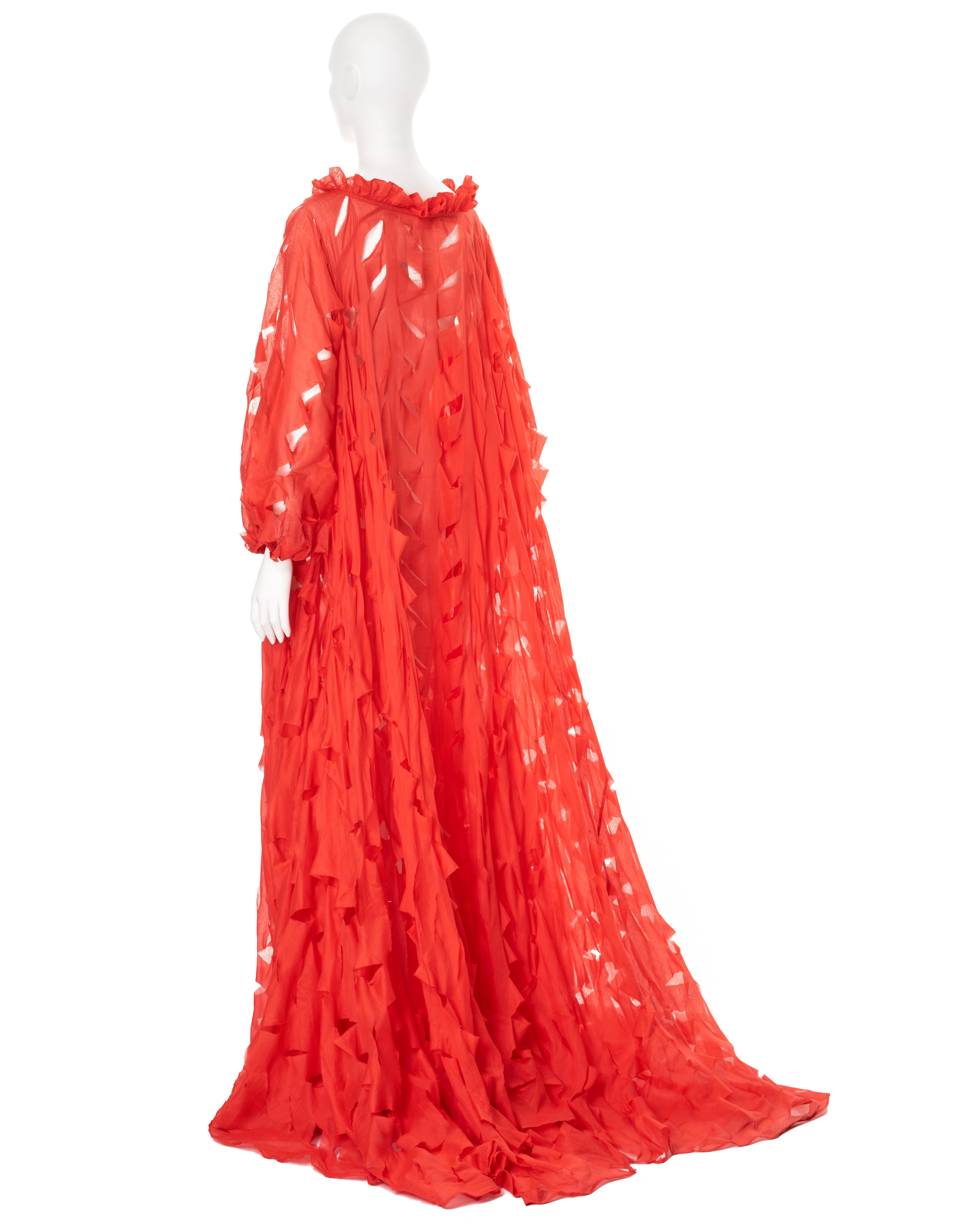 Vivienne Westwood hand-cut red cotton circle-cut dress, ss 1991 For Sale 5