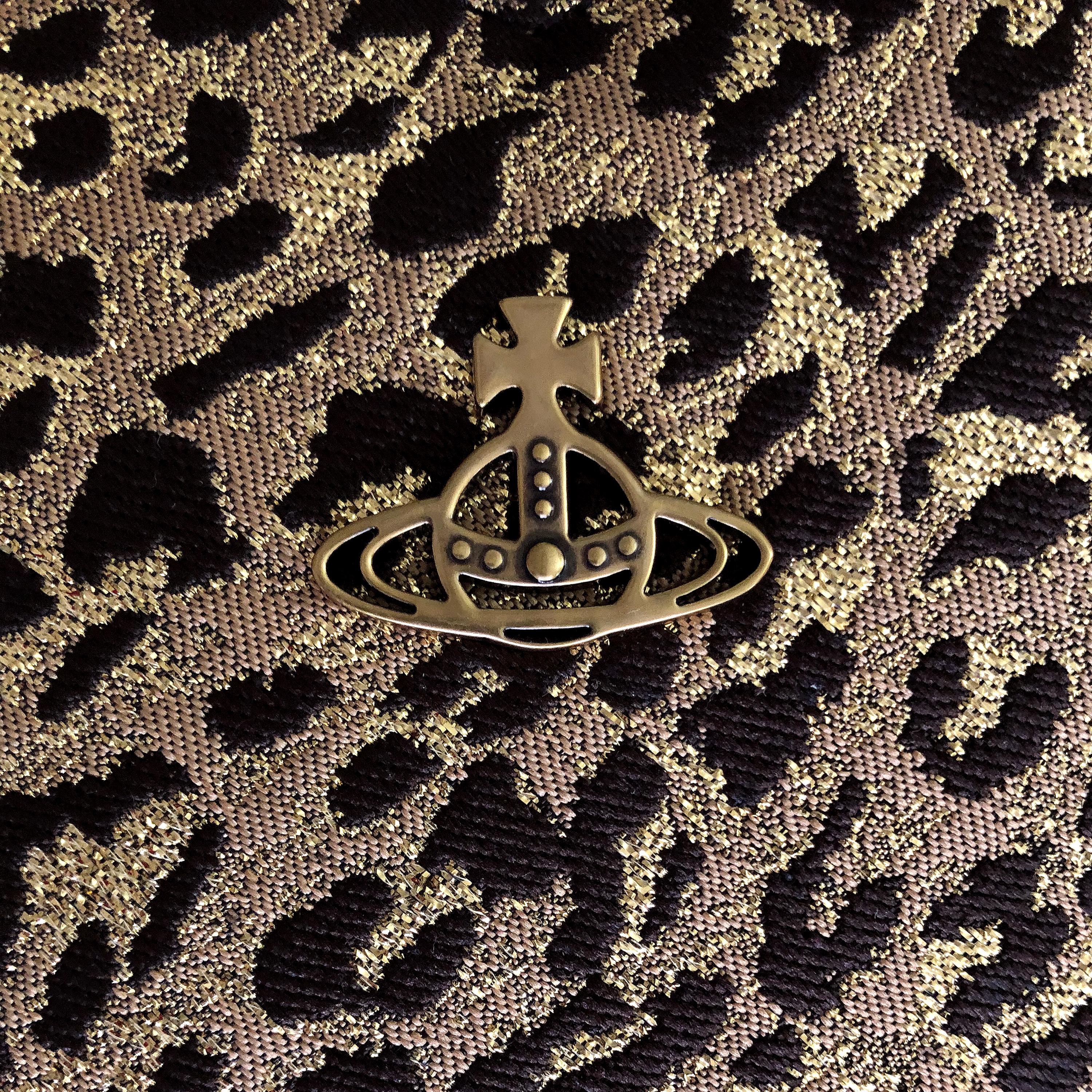 Vivienne Westwood - Herz Umhängetasche - Gold Leopard Jacquard - NEU mit Etiketten im Zustand „Neu“ im Angebot in KENT, GB