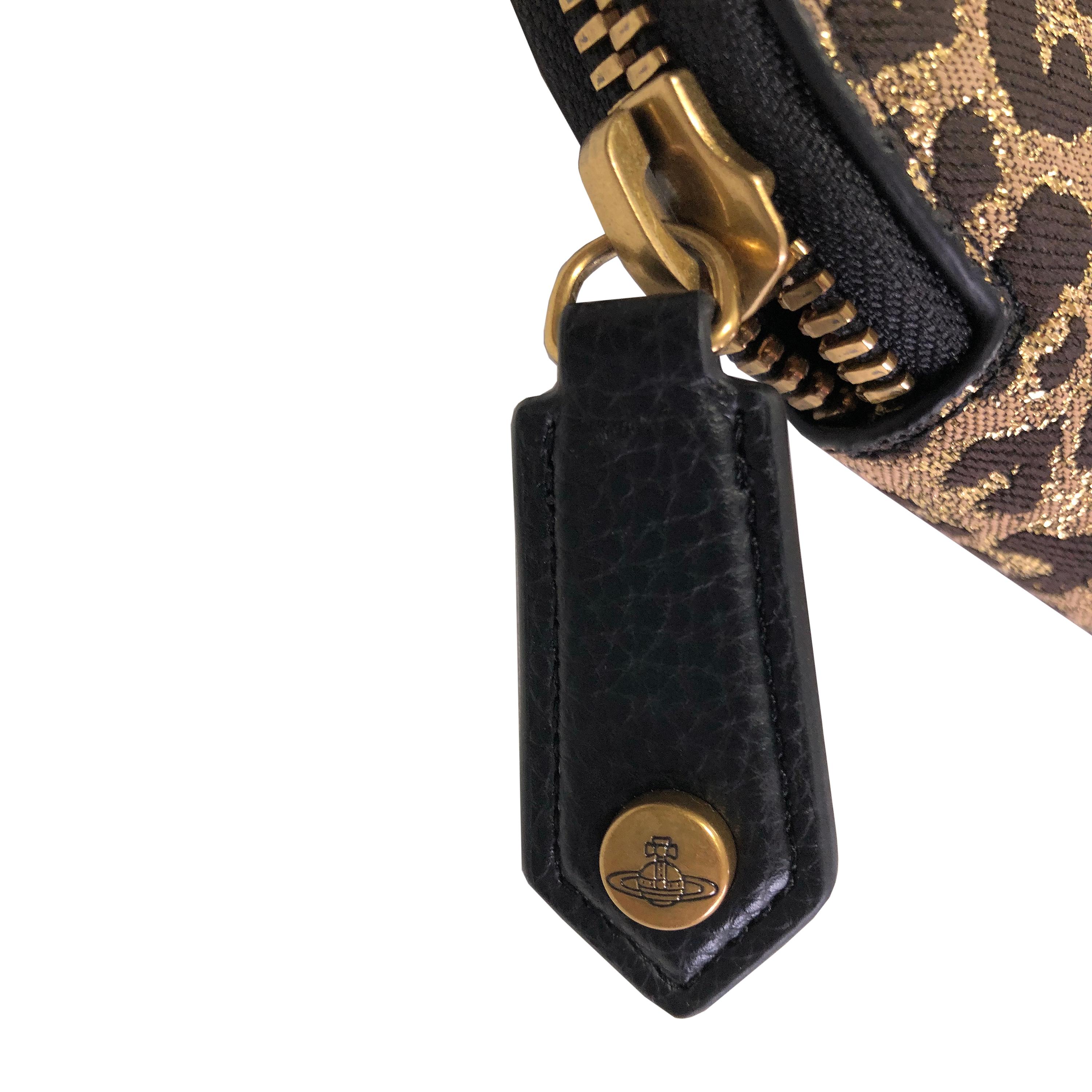 Vivienne Westwood - Heart Crossbody Bag - Gold Leopard Jacquard - NEW With Tags For Sale 2