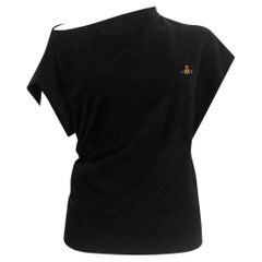 Vivienne Westwood - Hebo Top - Black Organic Cotton + Embroidered ‘Orb’ Logo