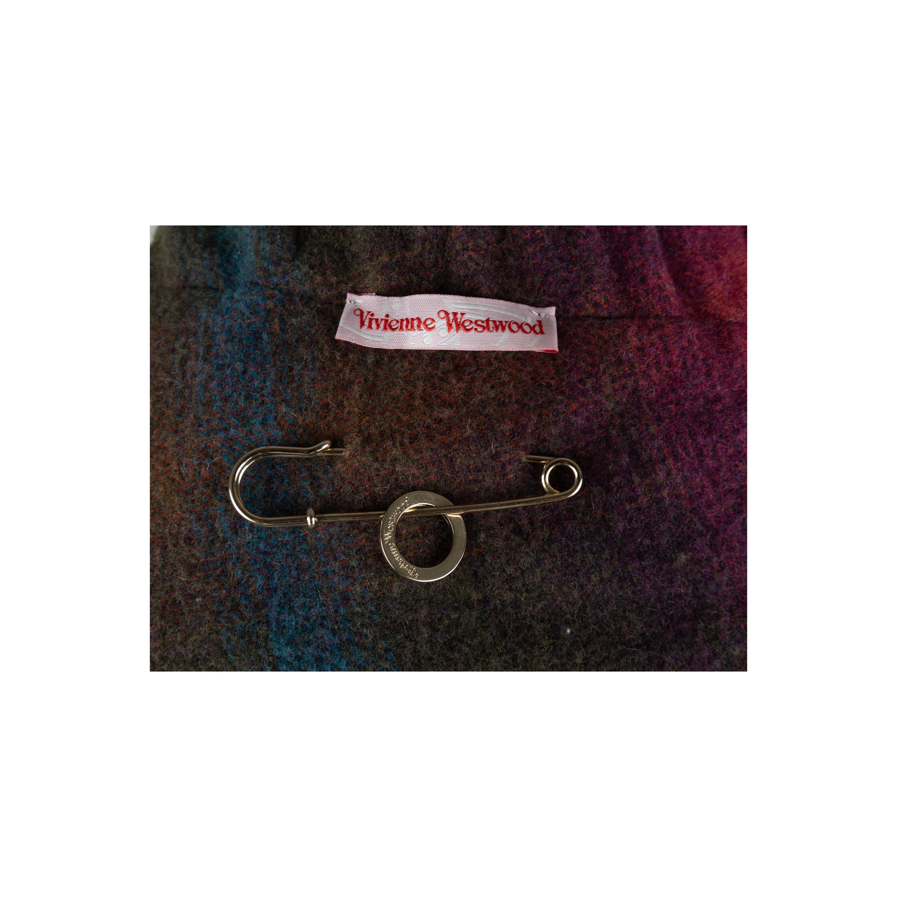 Vivienne Westwood Hooded Tartan Poncho For Sale 5