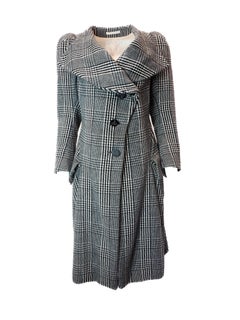 Vivienne Westwood Houndstooth Plaid Cashmere Coat