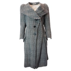 Vivienne Westwood Houndstooth Plaid Cashmere Coat