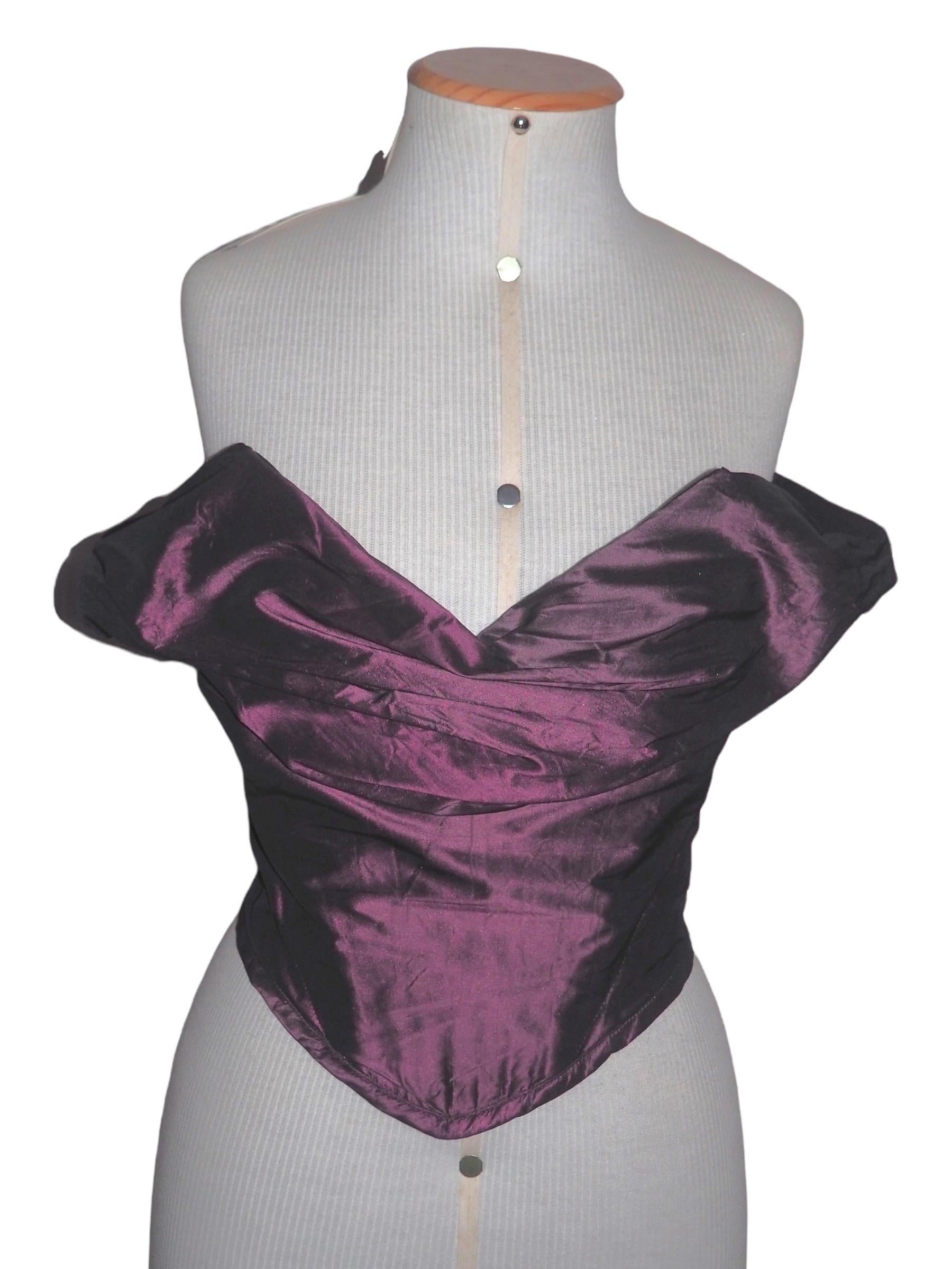 Vivienne Westwood ICONIC 90�’s Purple Taffeta Corset 1