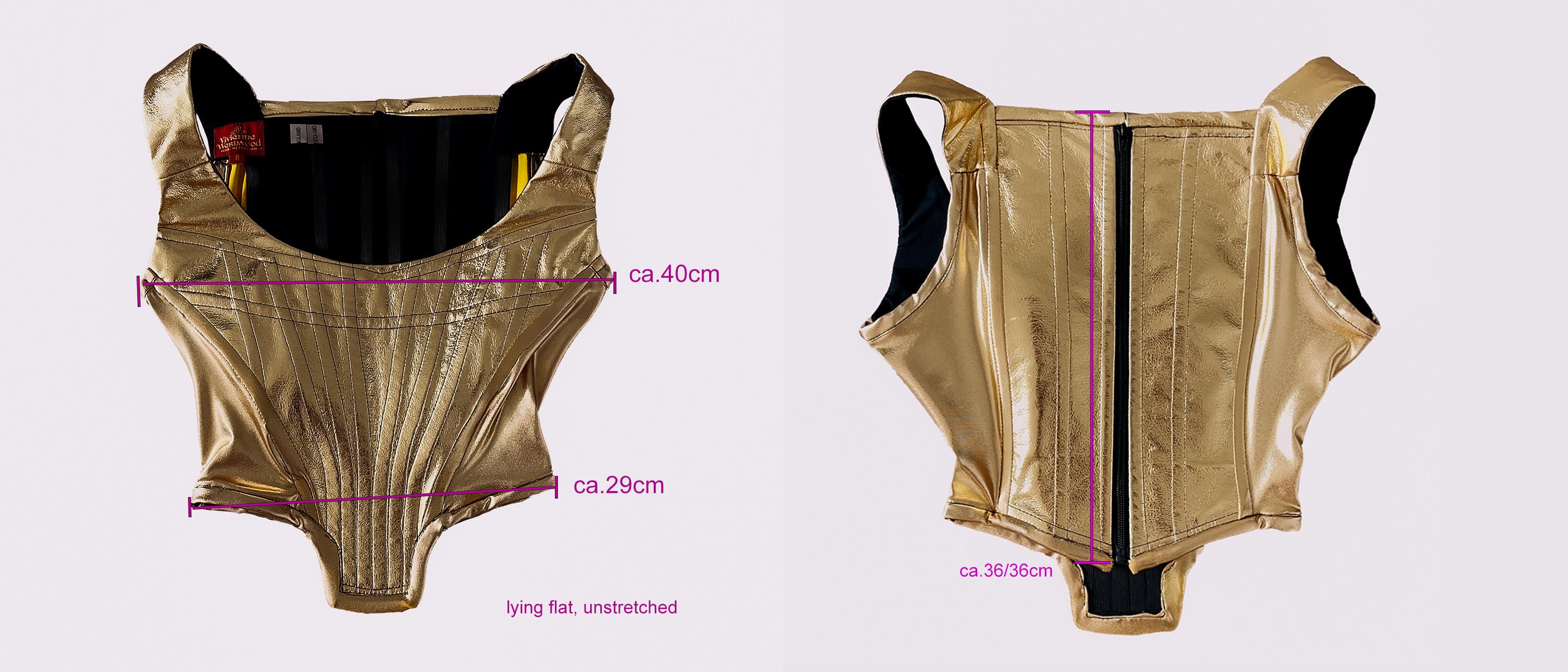 Vivienne Westwood Iconic Gold Corset Rare Red Label For Sale 3