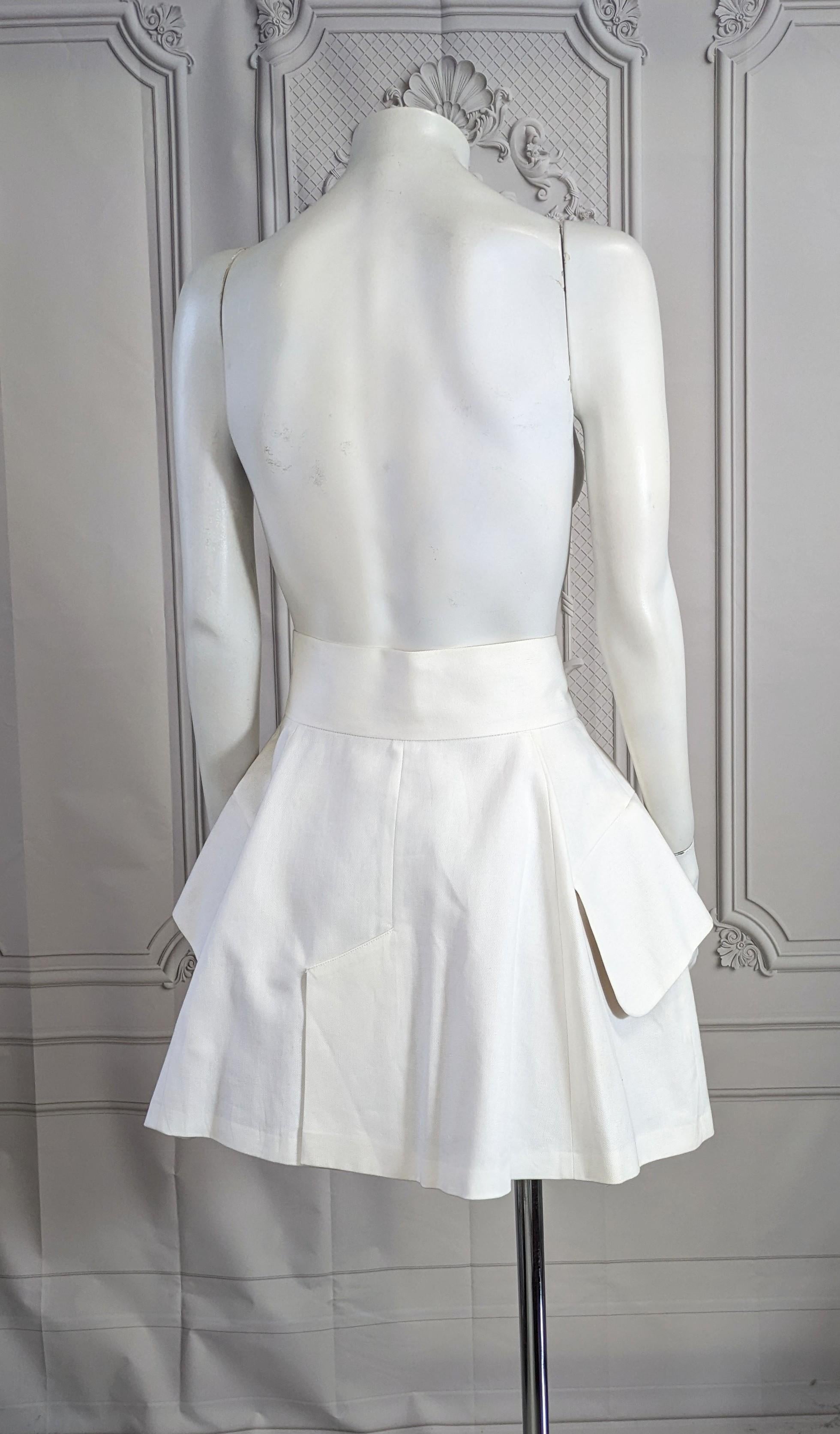 Women's Vivienne Westwood Iconic White Twill Mini Skirt For Sale