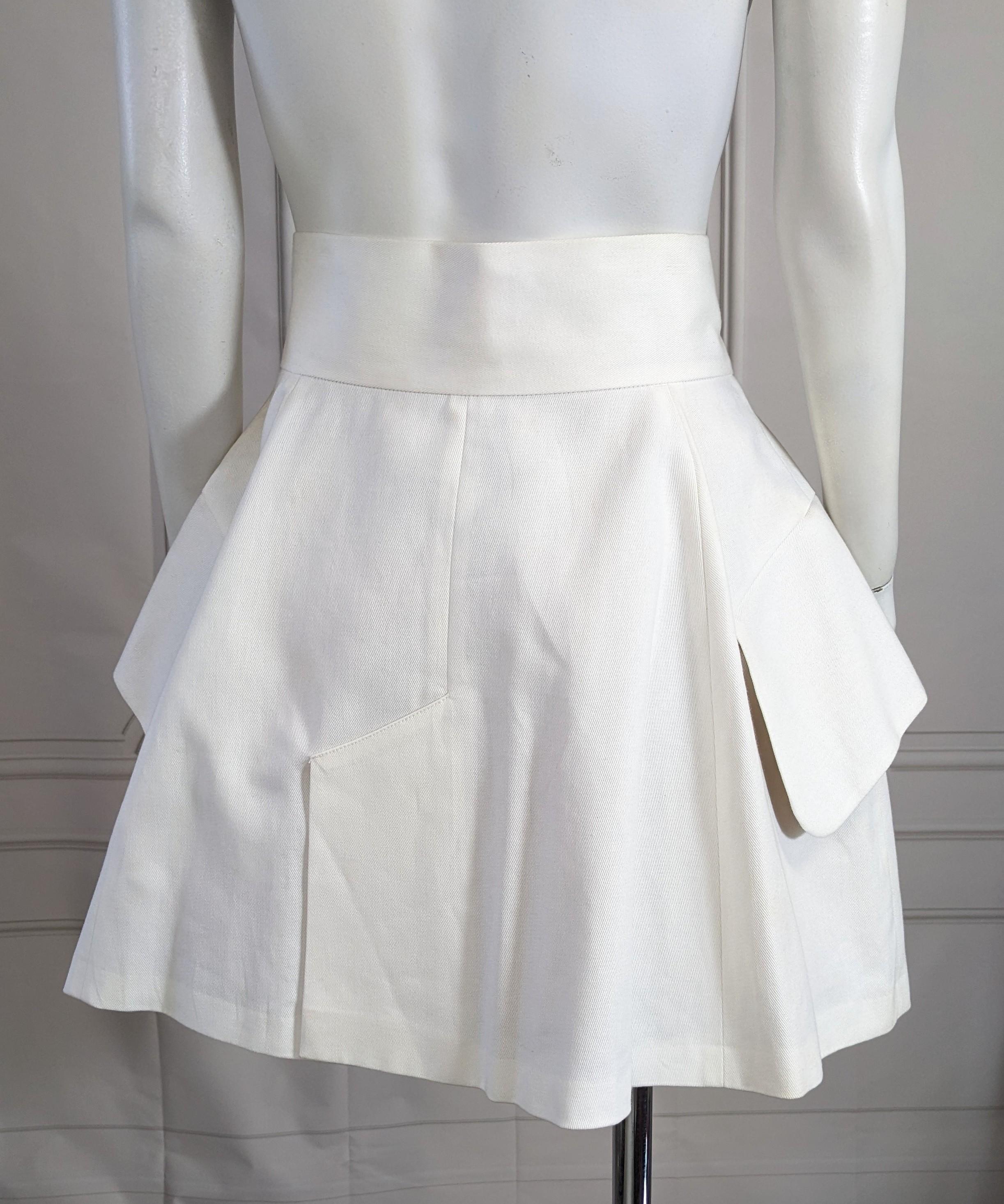 Vivienne Westwood Iconic White Twill Mini Skirt For Sale 1