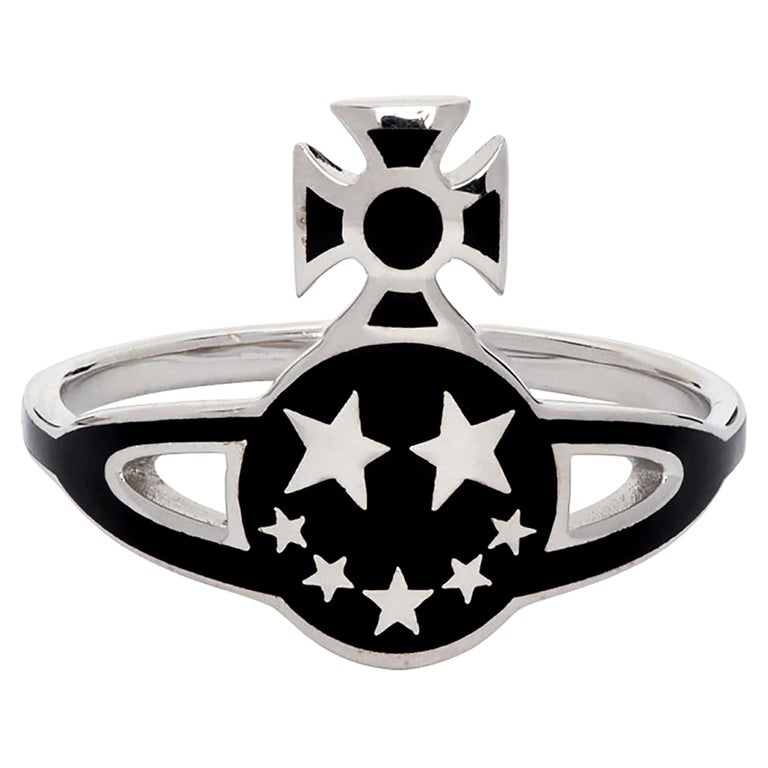 Vivienne Westwood Lazarus Orb Ring Silver And Rhodium Black Size Medium New For Sale At 1stdibs Vivienne Westwood Lazarus Orb Ring Silver And Rhodium Black Size Medium New For Sale At 1stdibs