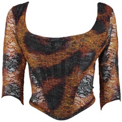Vivienne Westwood Leopard Lace Corset, Café Society SS94, Size US 8