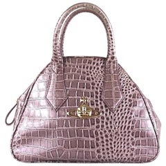 Vivienne Westwood Lilac Yasmin Moc-Croc Bag