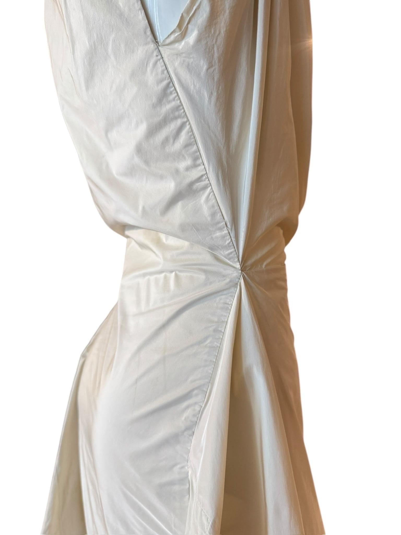 Vivienne Westwood London 2000er Laufsteg getragenes drapiertes asymmetrisches Kleid, Italien im Angebot 6