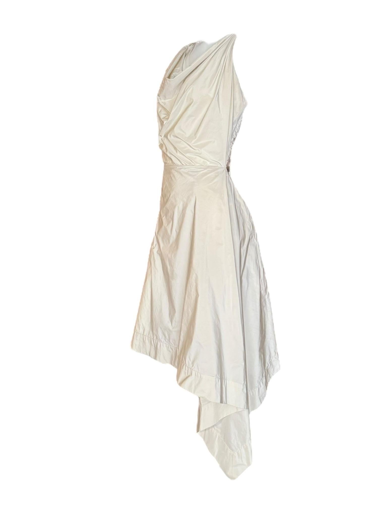 Vivienne Westwood London 2000er Laufsteg getragenes drapiertes asymmetrisches Kleid, Italien im Angebot 7