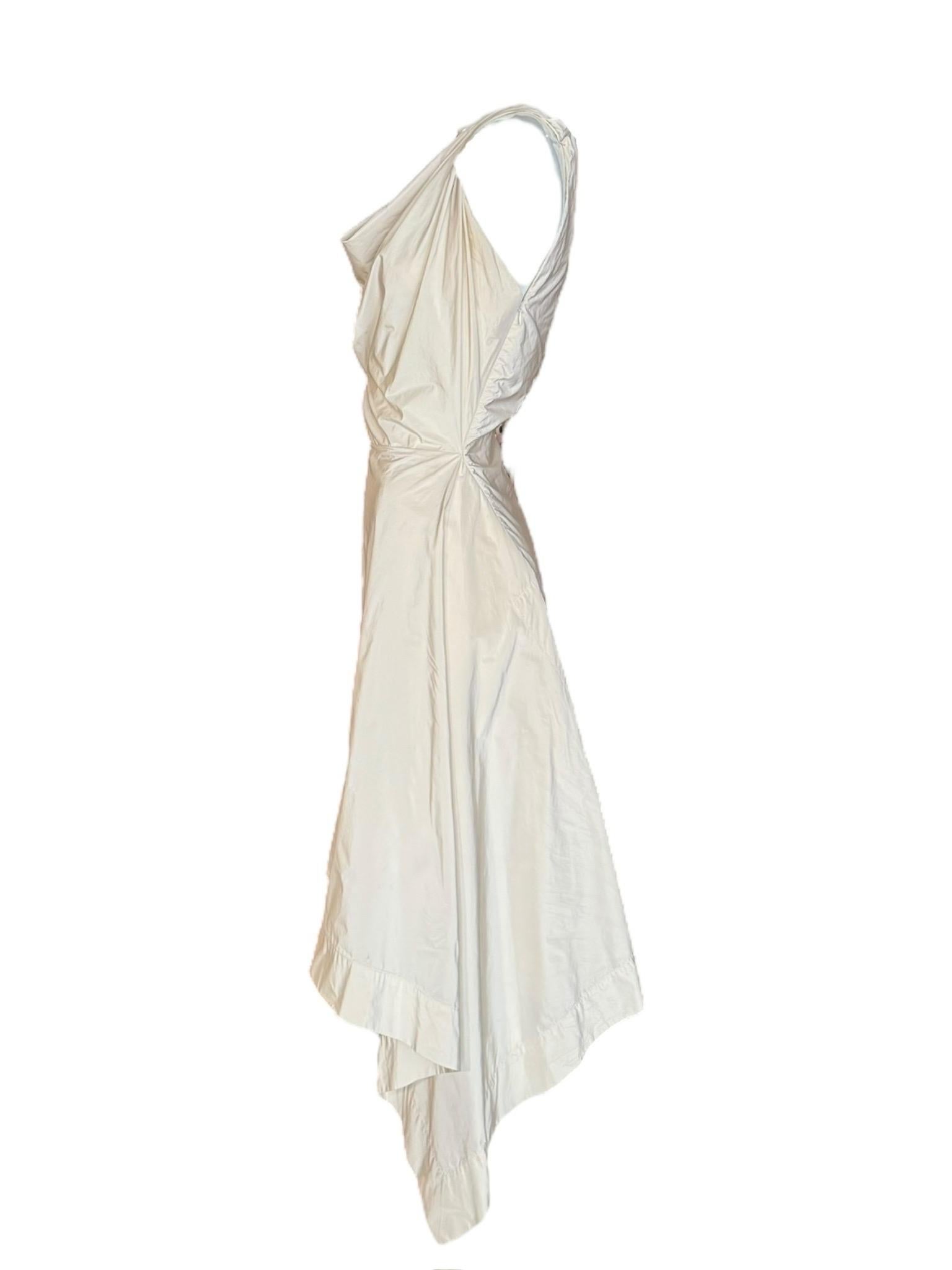 Vivienne Westwood London 2000er Laufsteg getragenes drapiertes asymmetrisches Kleid, Italien im Angebot 4