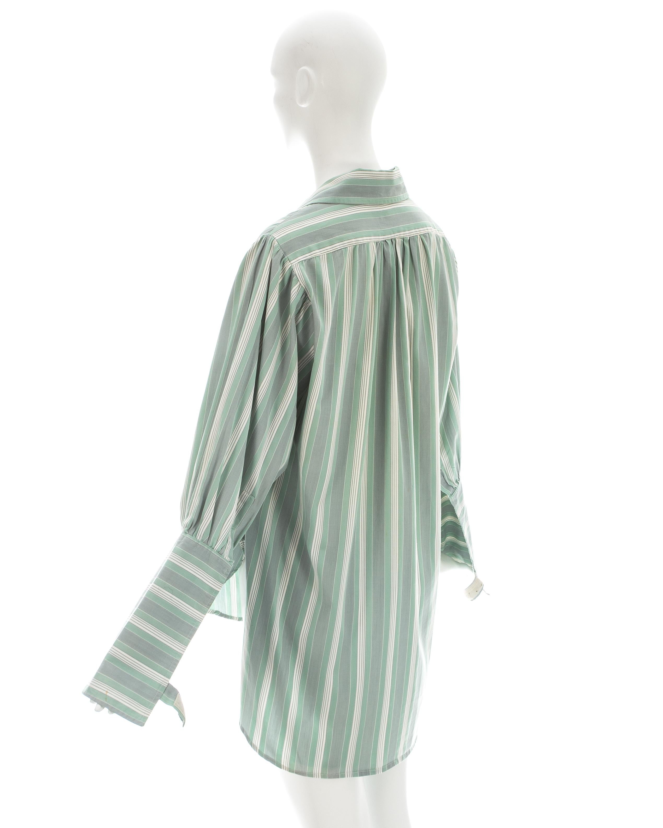 Vivienne Westwood / Malcolm McLaren striped cotton oversized shirt, ss 1983 In Good Condition For Sale In London, London
