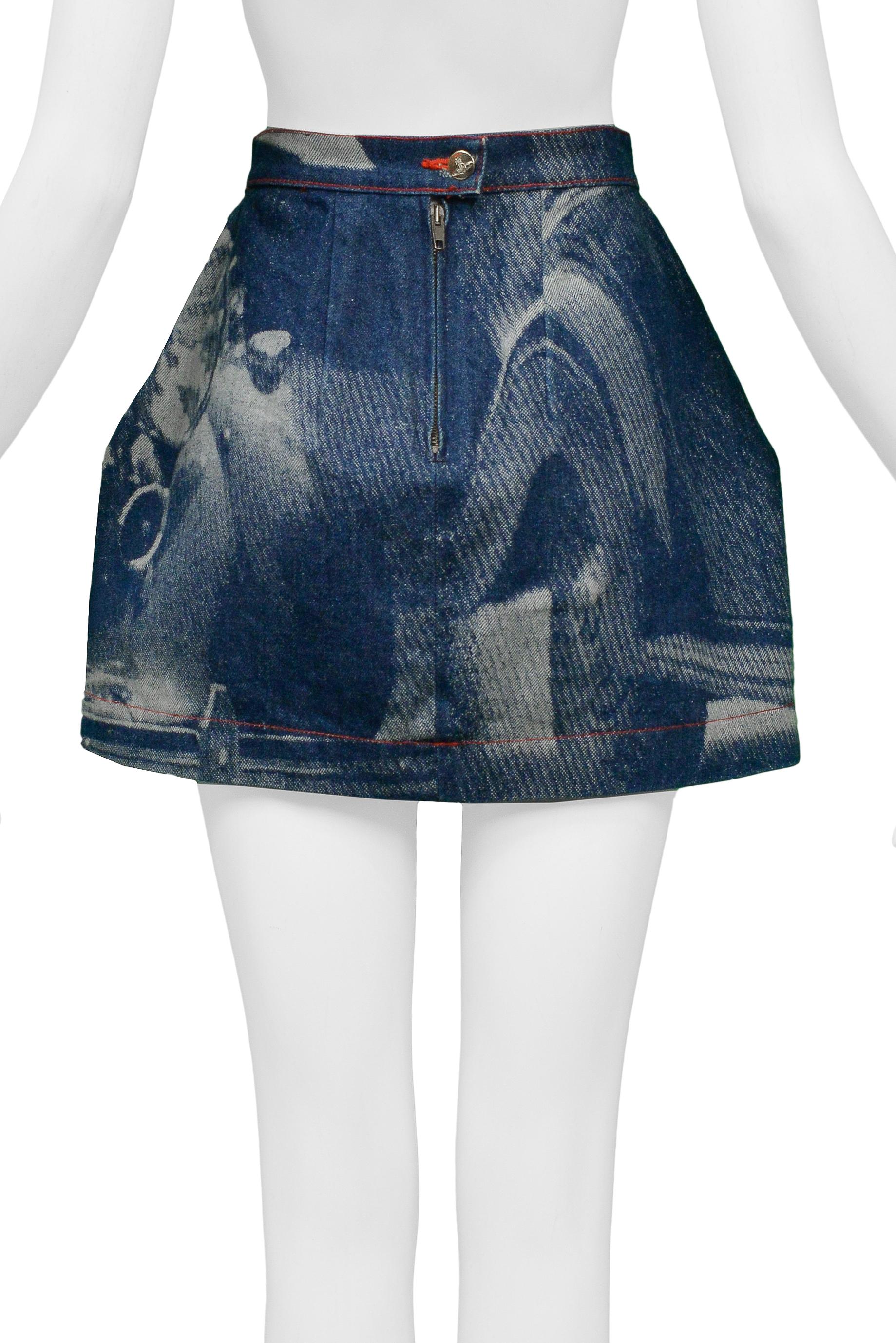 vivienne westwood denim mini skirt