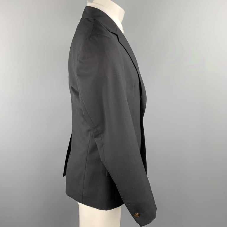 VIVIENNE WESTWOOD MAN James Size 40 Black Wool Notch Lapel Suit In Excellent Condition For Sale In San Francisco, CA