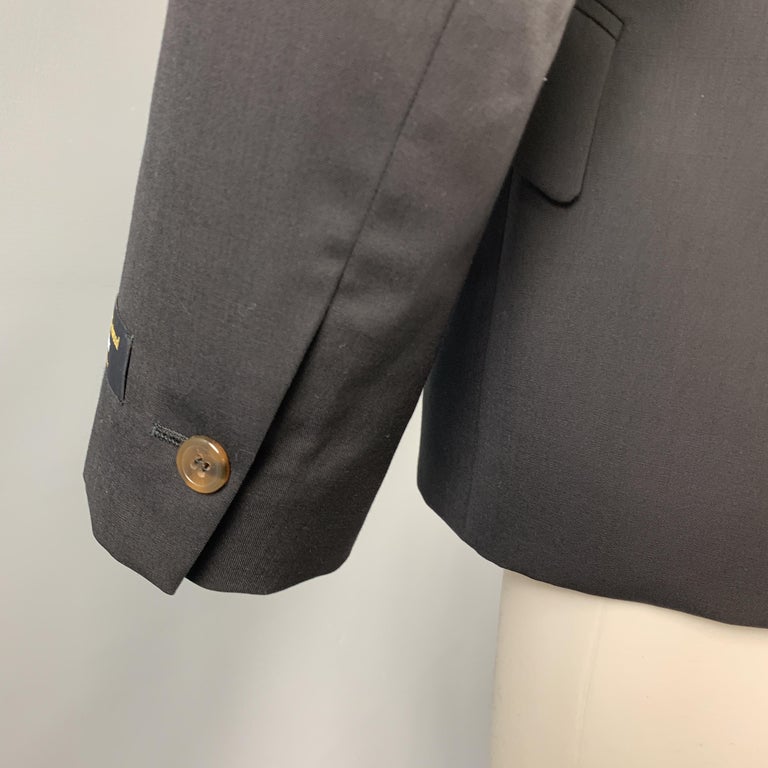VIVIENNE WESTWOOD MAN James Size 40 Black Wool Notch Lapel Suit For Sale 1