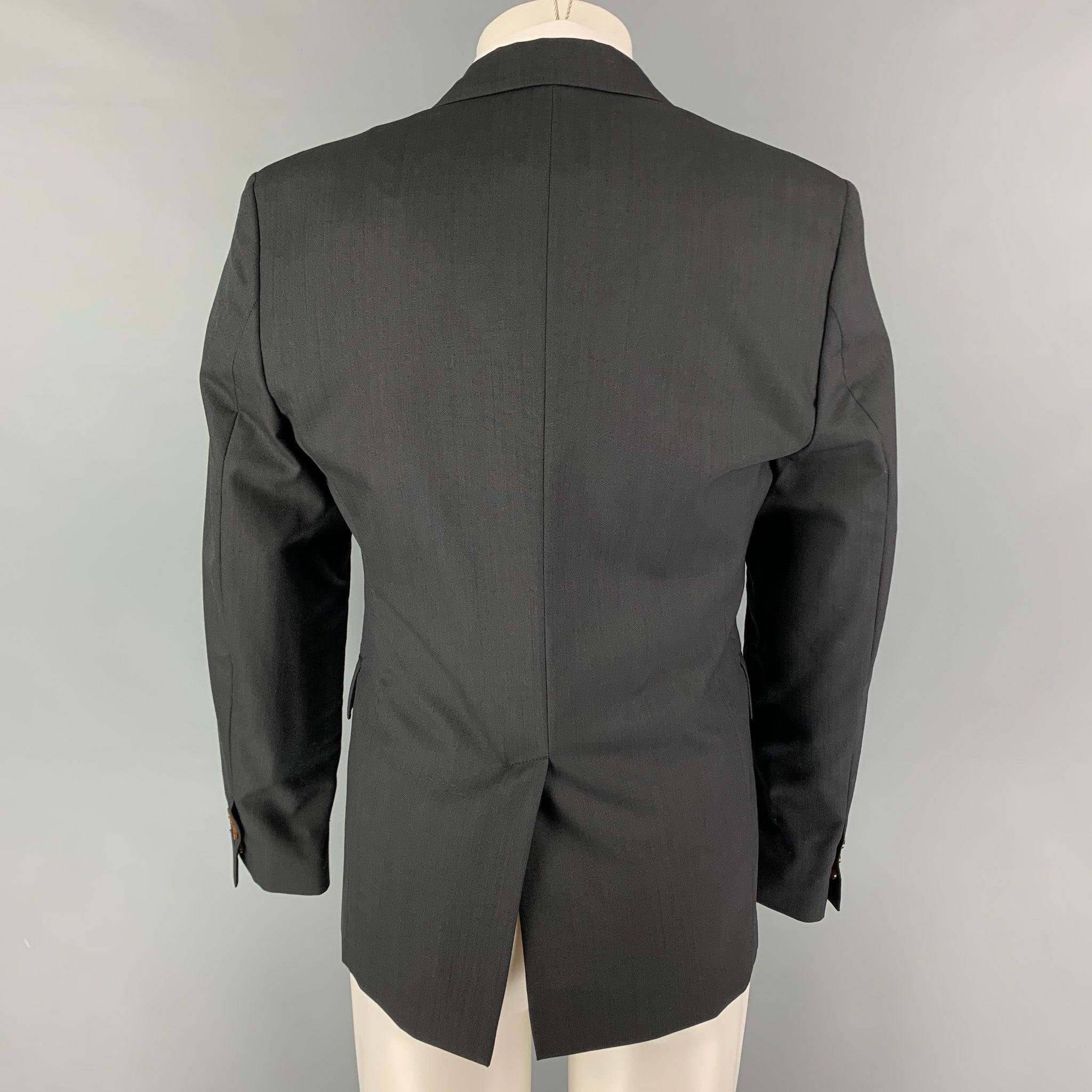Men's VIVIENNE WESTWOOD MAN Size 40 Charcoal Wool Peak Lapel Sport Coat For Sale