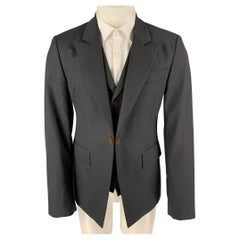 VIVIENNE WESTWOOD MAN Size 40 Charcoal Wool Peak Lapel Sport Coat