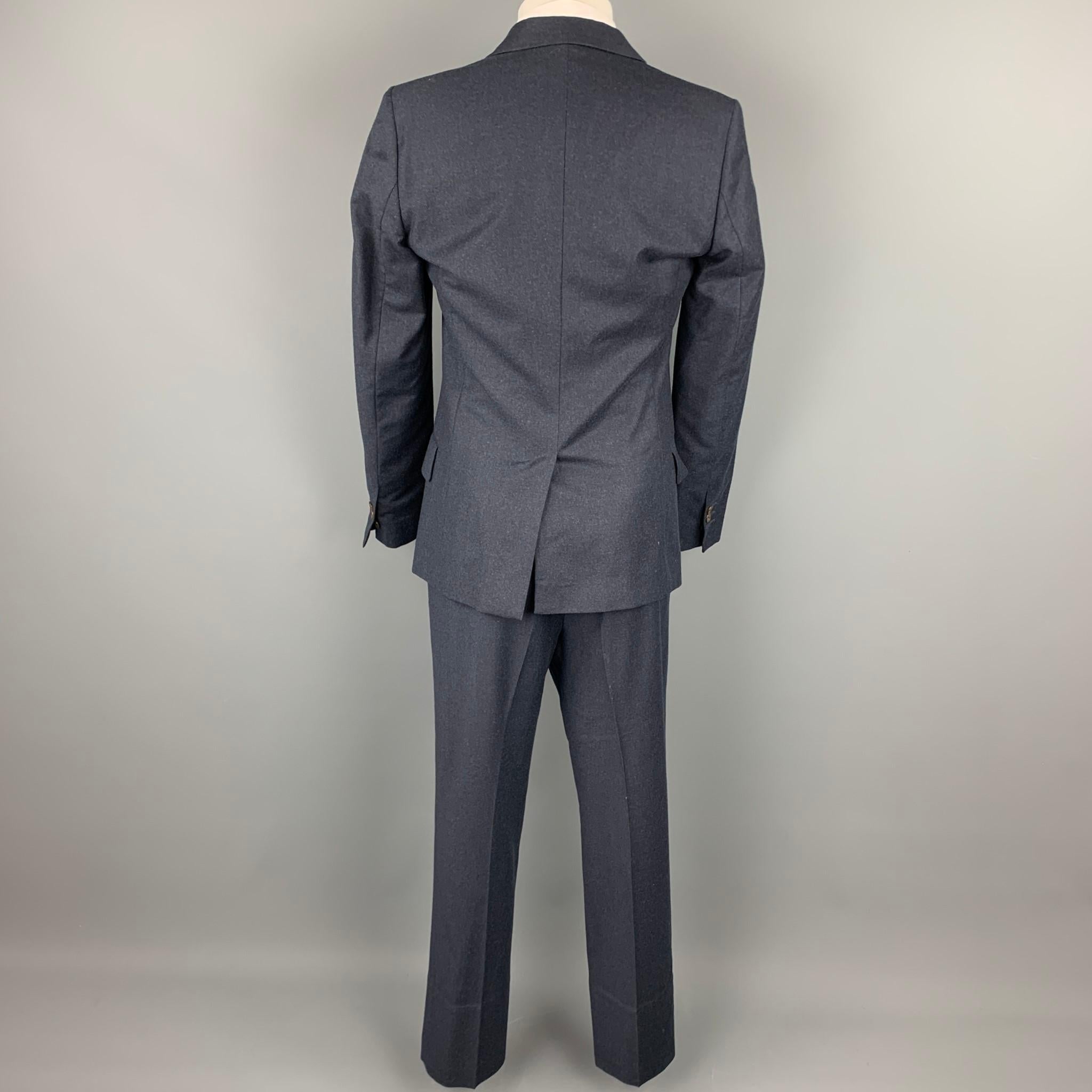 Black VIVIENNE WESTWOOD MAN Size 40 Navy Wool Notch Lapel Suit