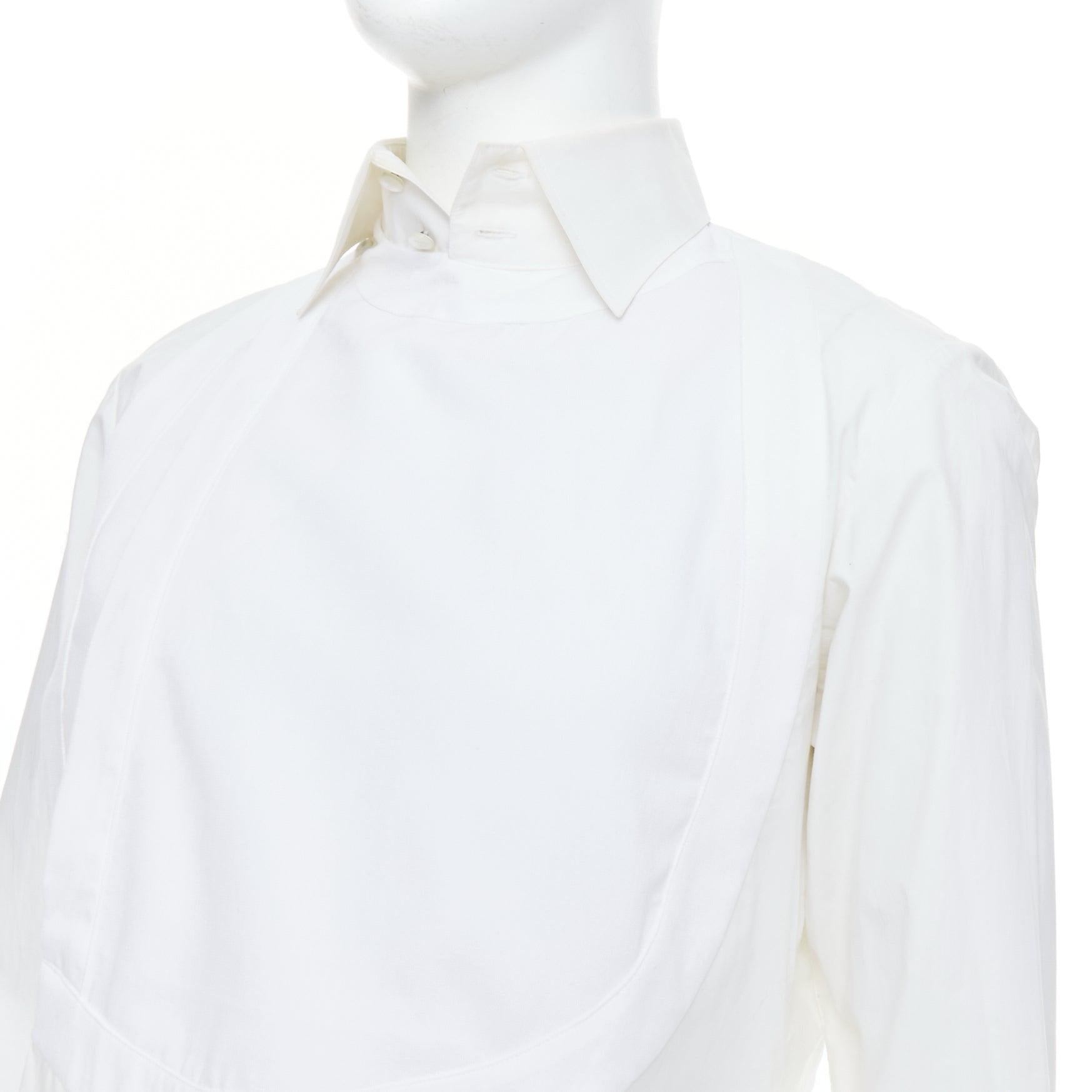 VIVIENNE WESTWOOD MEN white cotton orb logo embroidered bib shirt Sz3
Reference: PRWU/A00158
Brand: Vivienne Westwood
Collection: Men
Material: Cotton
Color: White
Pattern: Solid
Closure: Button
Extra Details: Bib front.
Made in: