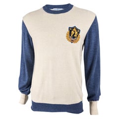 Vivienne Westwood Mens Blue & Cream Knit Jumper Sweater