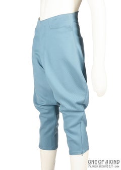 Vivienne Westwood Mens blue wool riding breeches style cropped pants