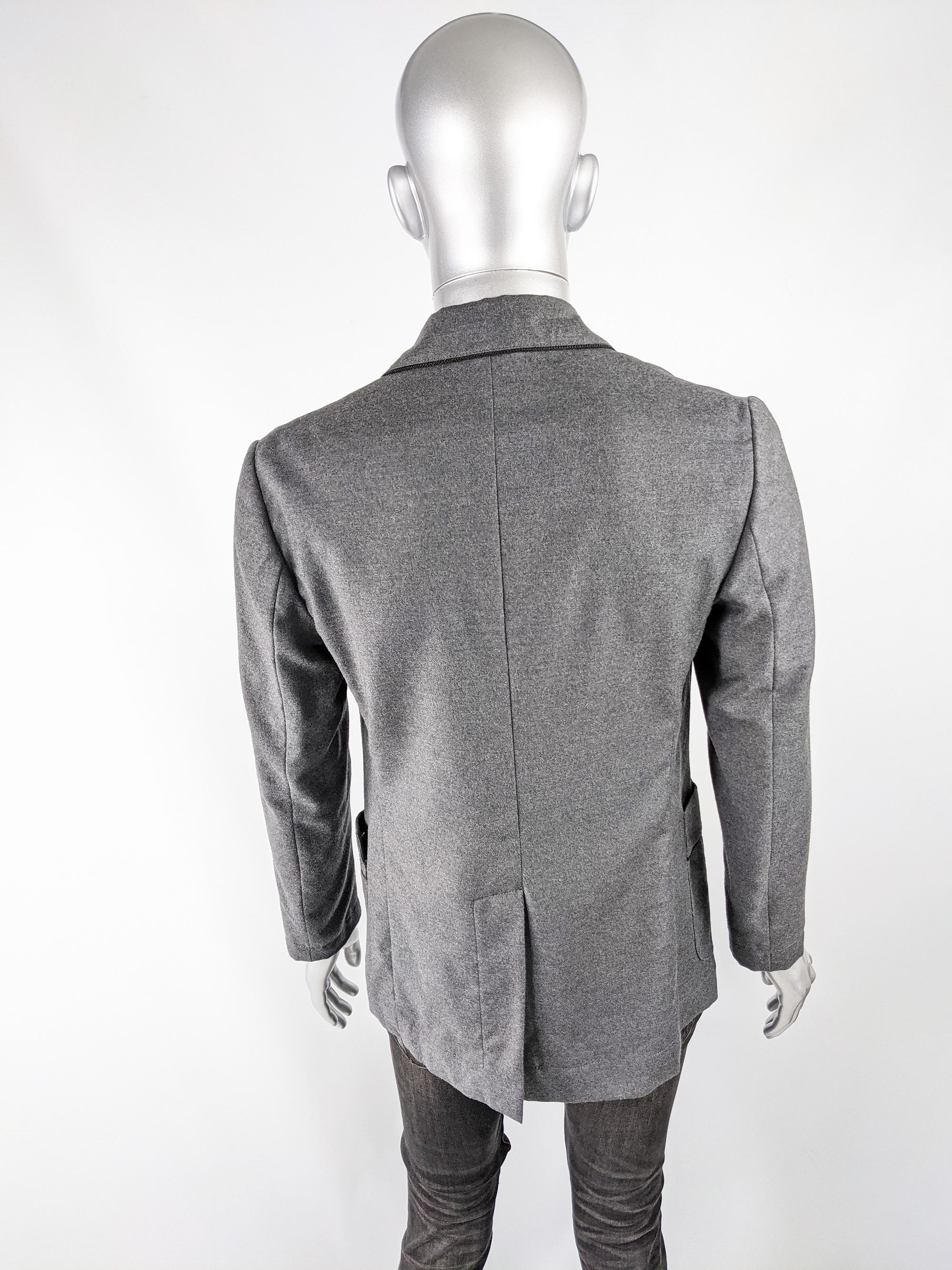 Men's Vivienne Westwood Mens Grey Embroidered Blazer Jacket