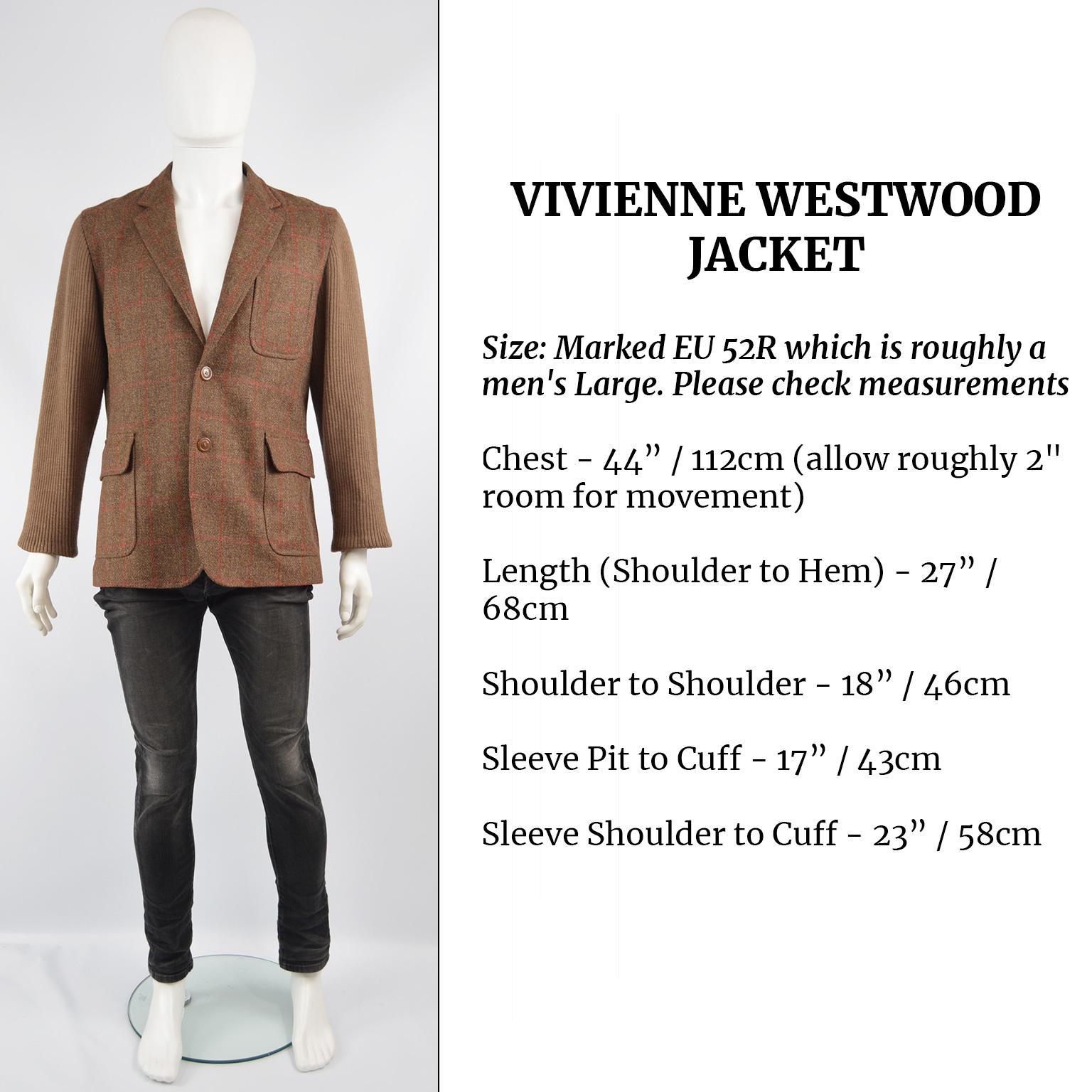 Vivienne Westwood Men's Pure Wool Checked Tweed & Knit Sport Coat, Fall 2012 7