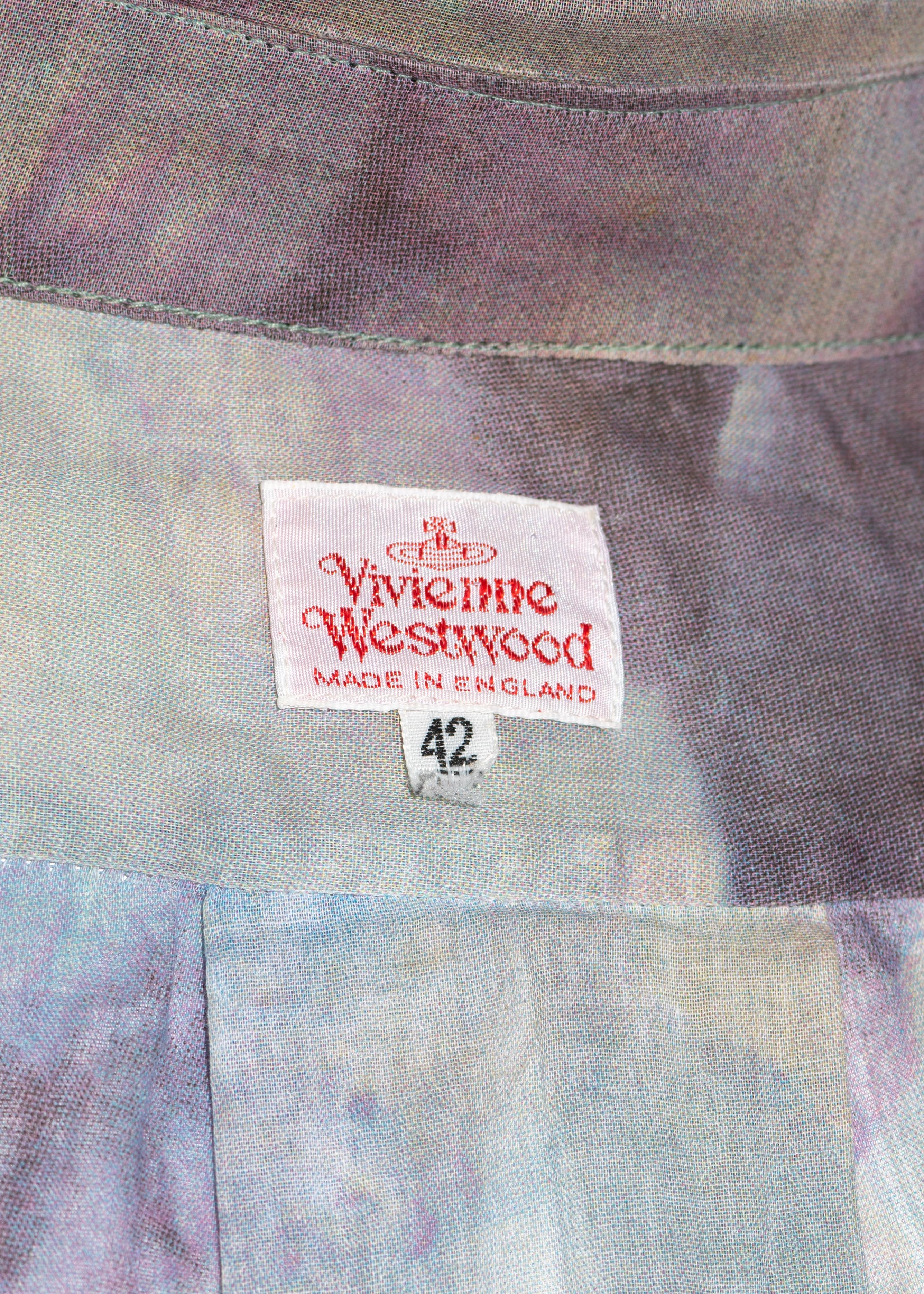 Vivienne Westwood Men's Rococo cupid print cotton shirt, fw 1991 For Sale 1