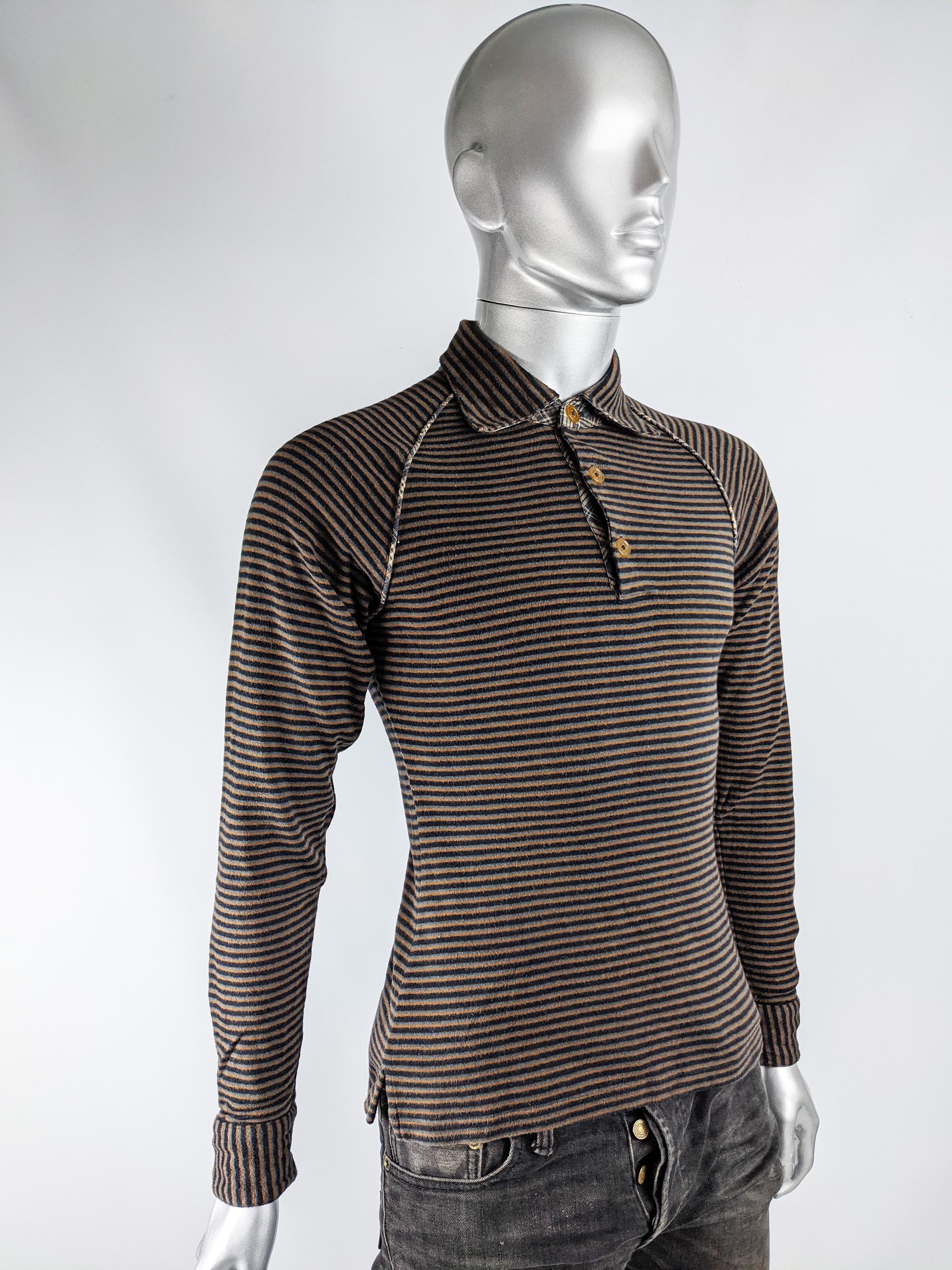 Black Vivienne Westwood Mens Vintage Striped Shirt, A/W 2004