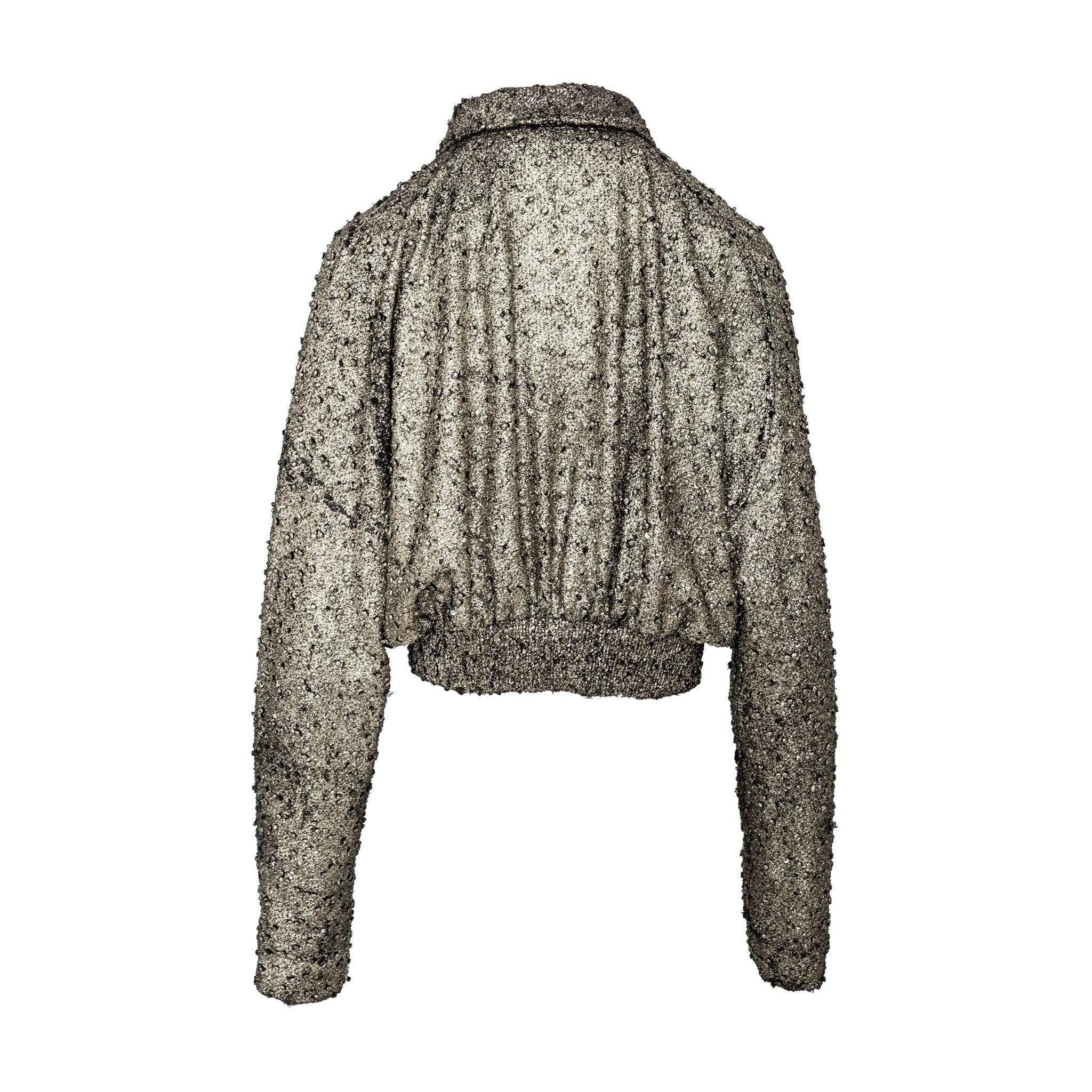 Vivienne Westwood Metallic-Jacke - 10er Jahre (Grau) im Angebot