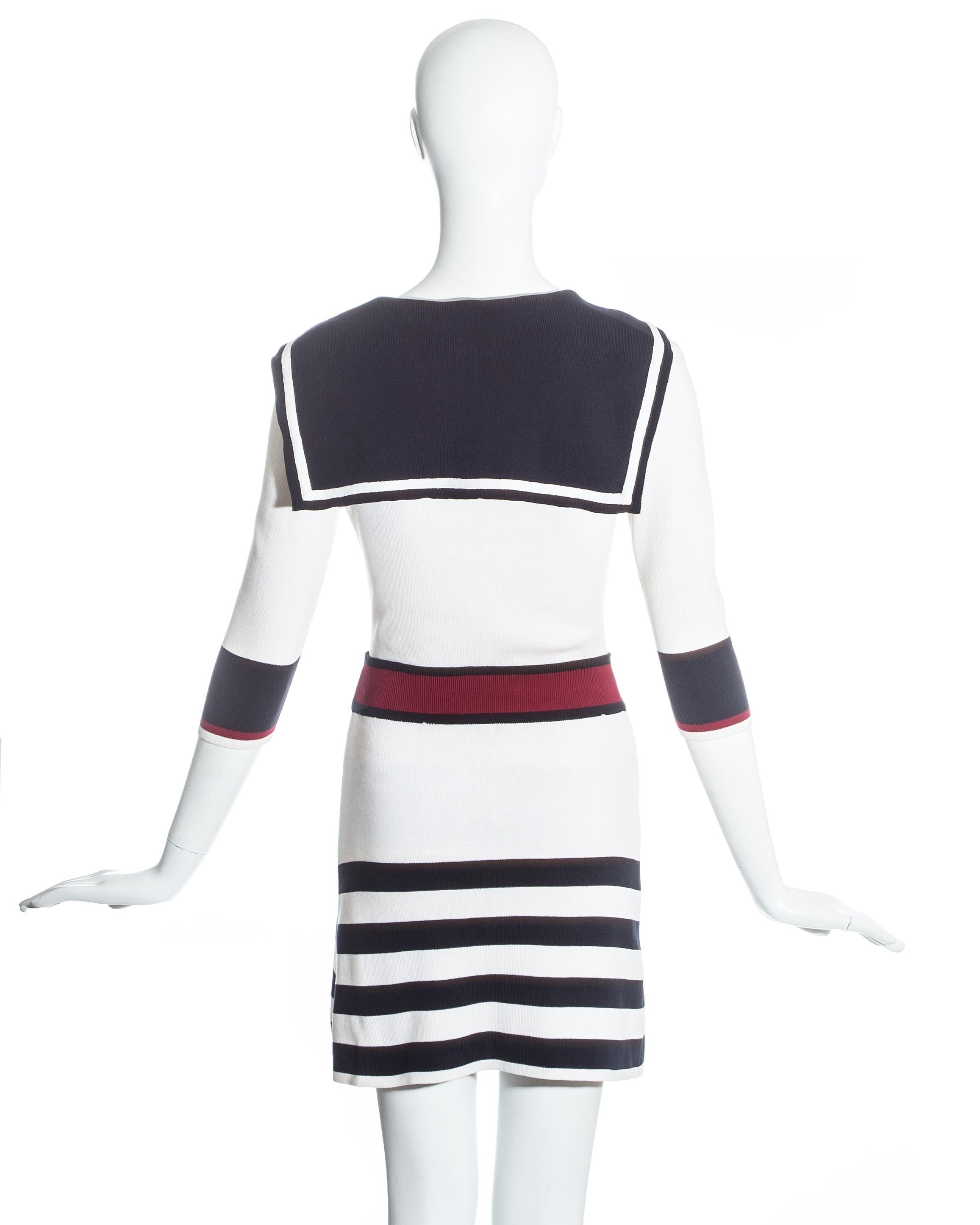 Vivienne Westwood nautical knitted skirt suit with sailors collar, ss 1996 2