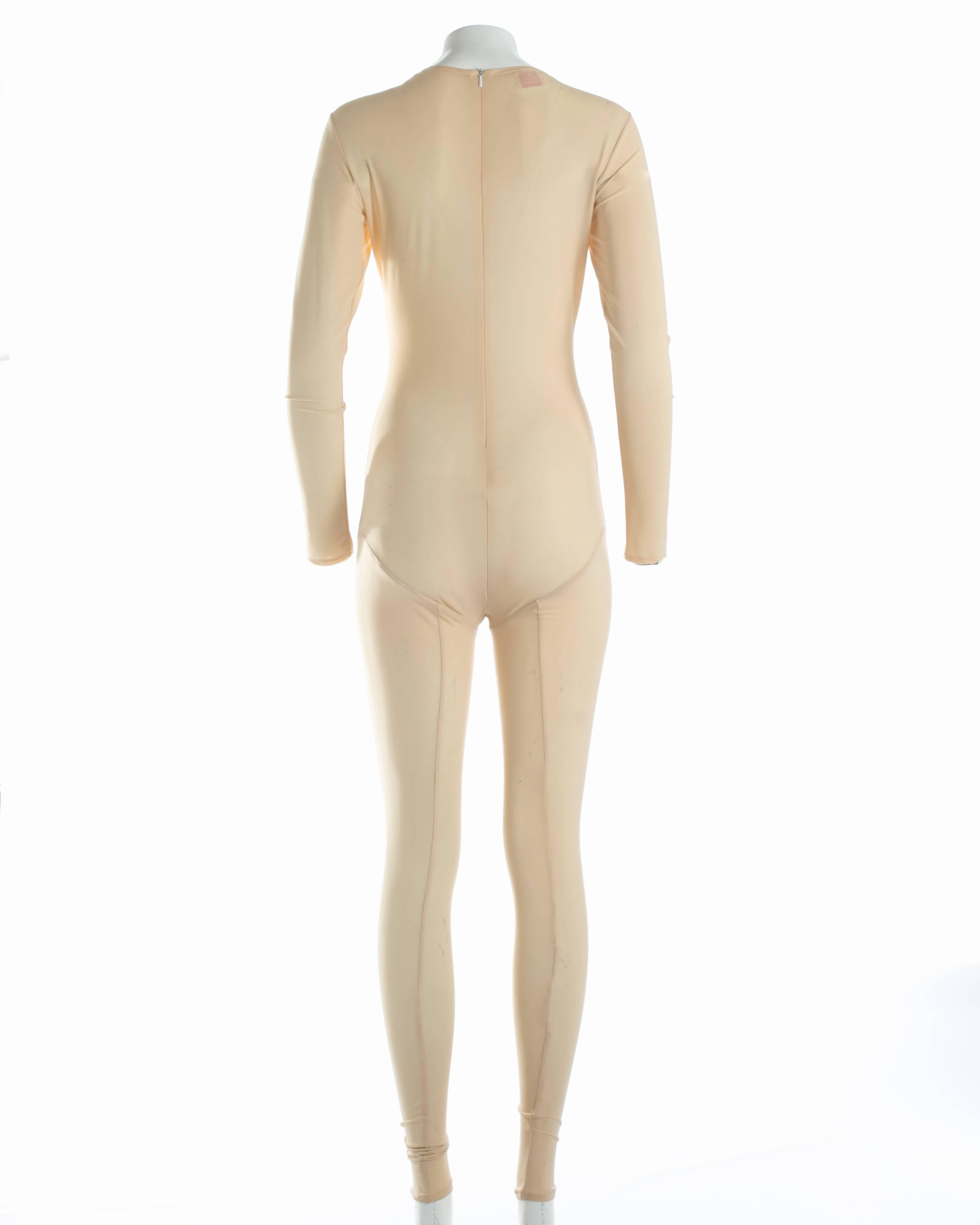 Vivienne Westwood nude body stocking with perspex fig leaf, A / W 1989  In Excellent Condition In London, GB