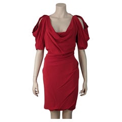 Mini robe Vivienne Westwood à manches ouvertes rouge cerise