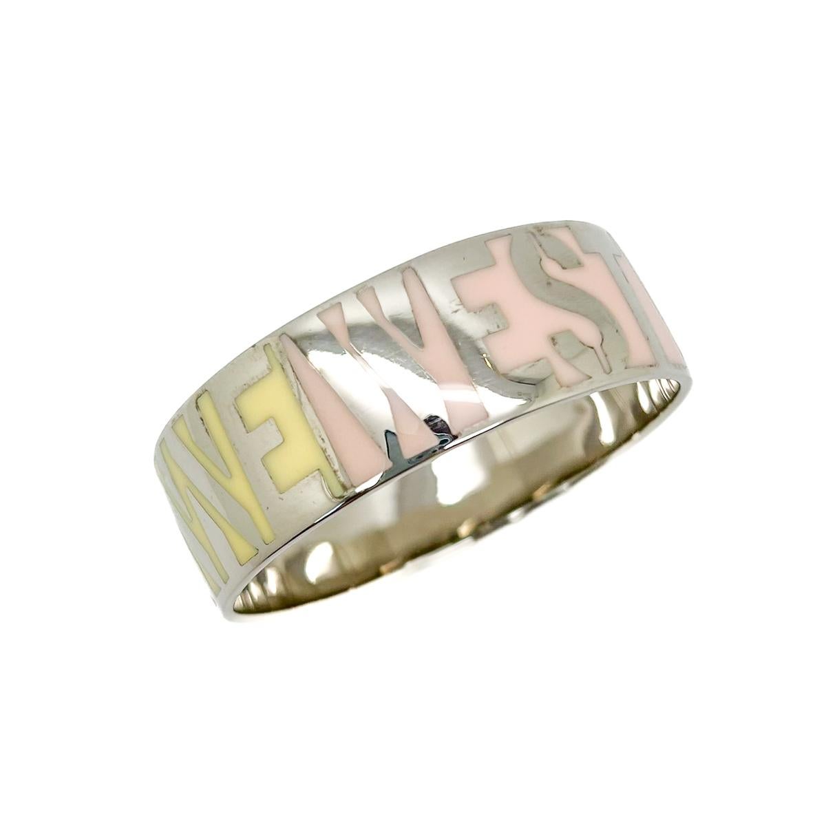 Vivienne Westwood Bracelet jonc orbe en émail avec logo, années 2000 en vente 1
