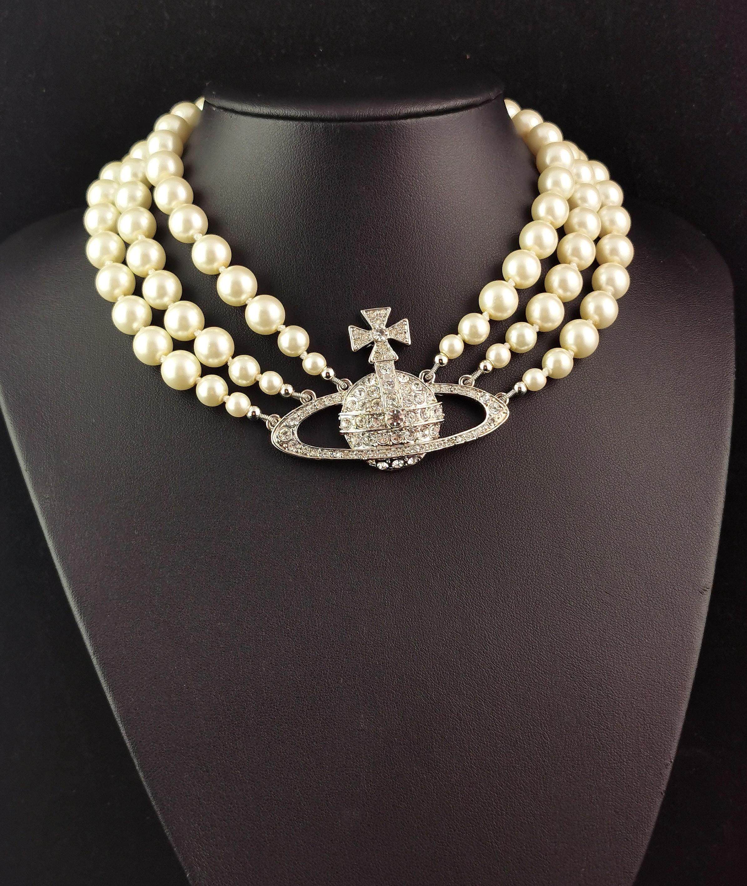 Vivienne Westwood Perlen-Halskette, kastenförmig  für Damen oder Herren