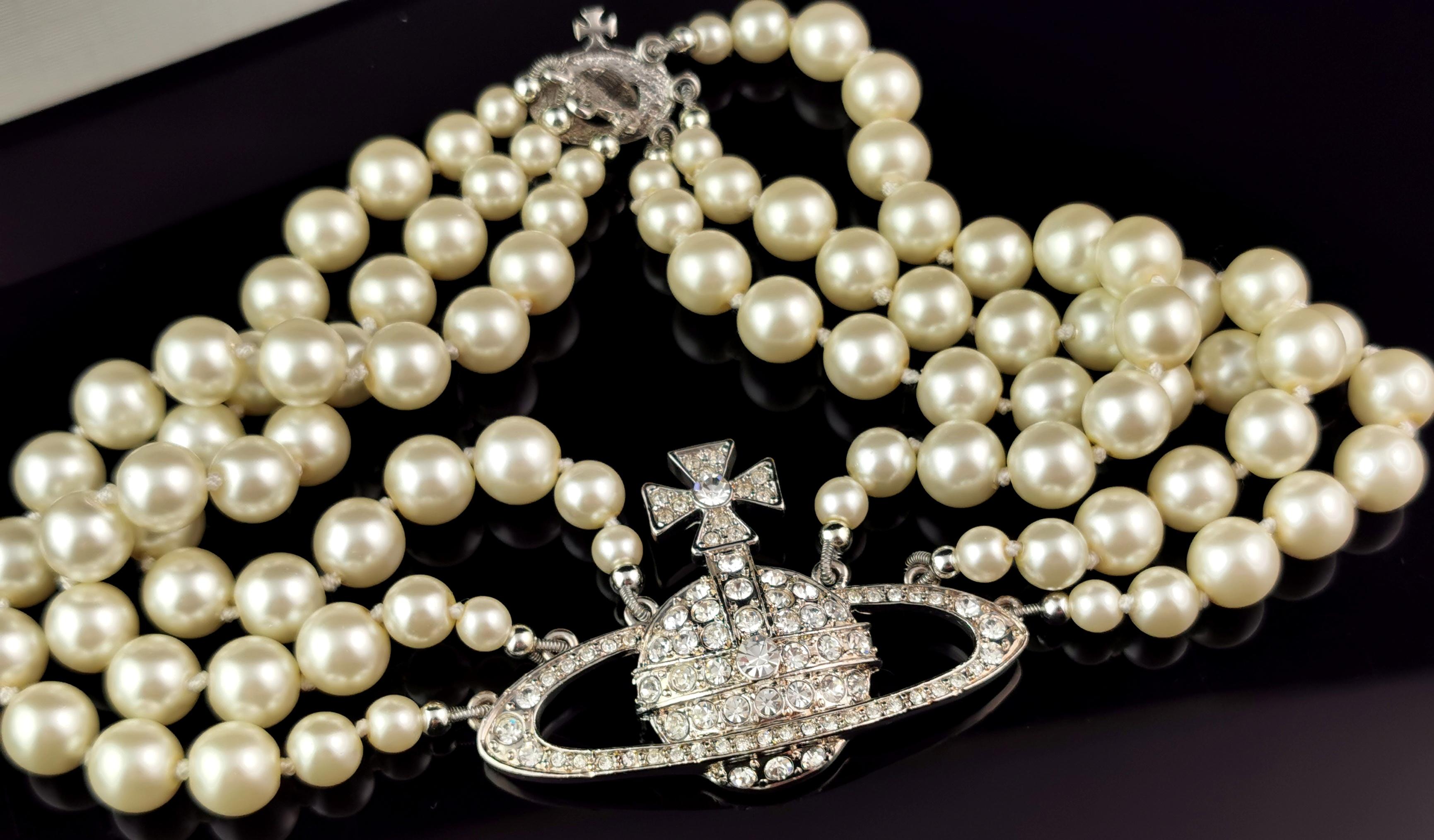 Vivienne Westwood Perlen-Halskette, kastenförmig  1