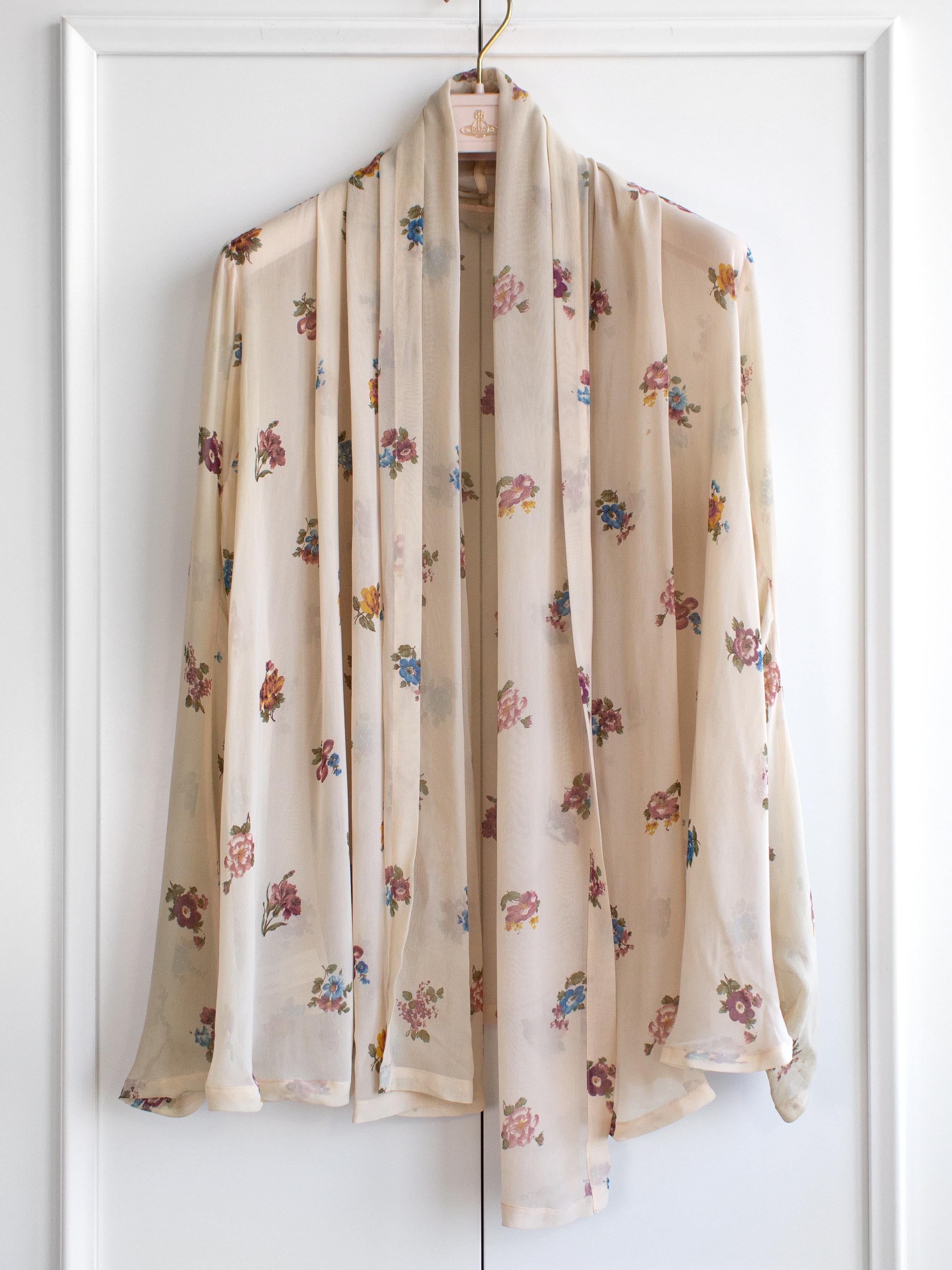 Vivienne Westwood Personally Owned 1989/1990 Pink Velvet Corset Floral Blouse 10