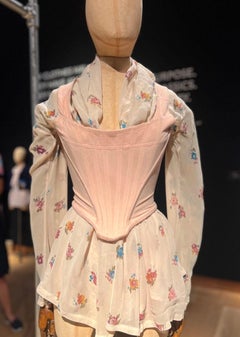 Vivienne Westwood Personally Owned 1989/1990 Pink Velvet Corset Floral Blouse