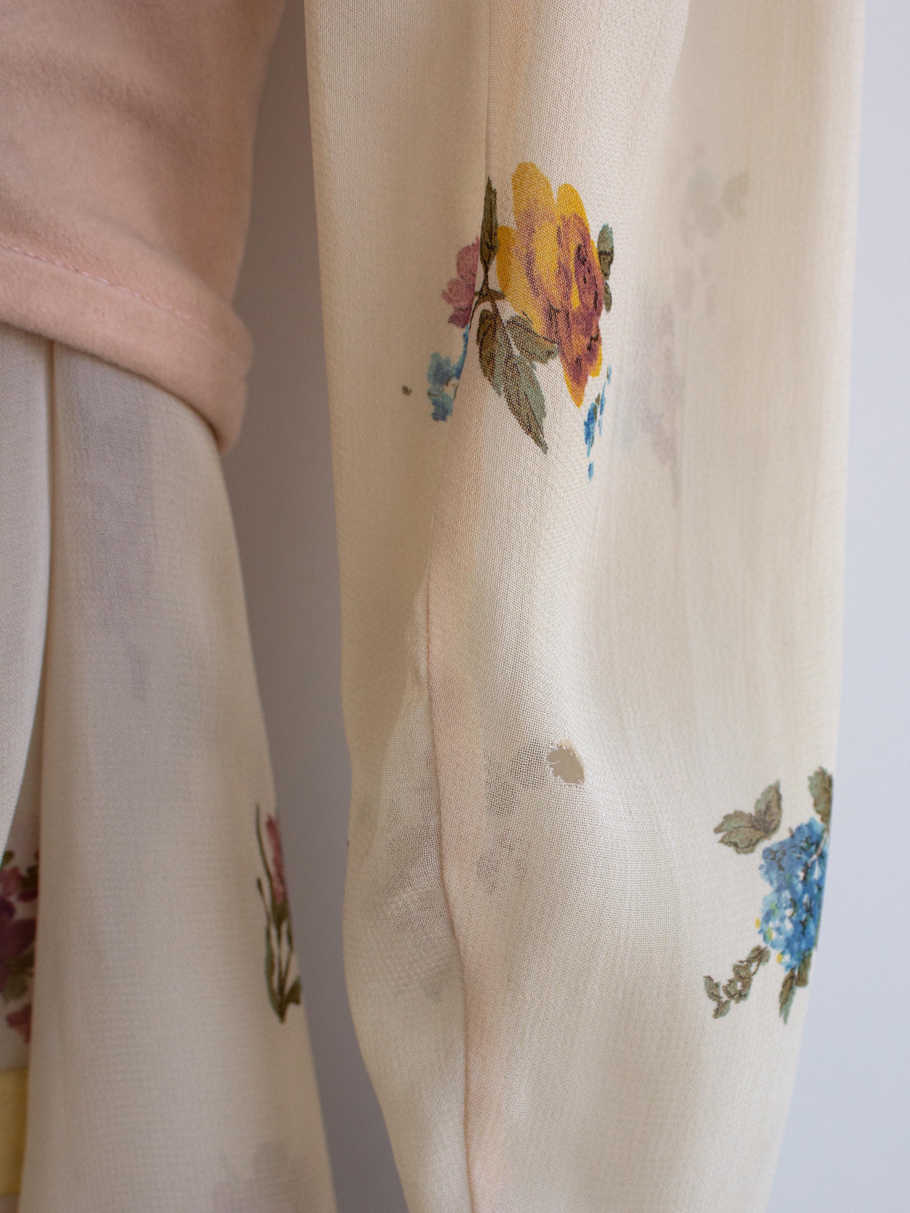 Vivienne Westwood Personally Owned 1989/1990 Pink Velvet Corset Floral Blouse 15