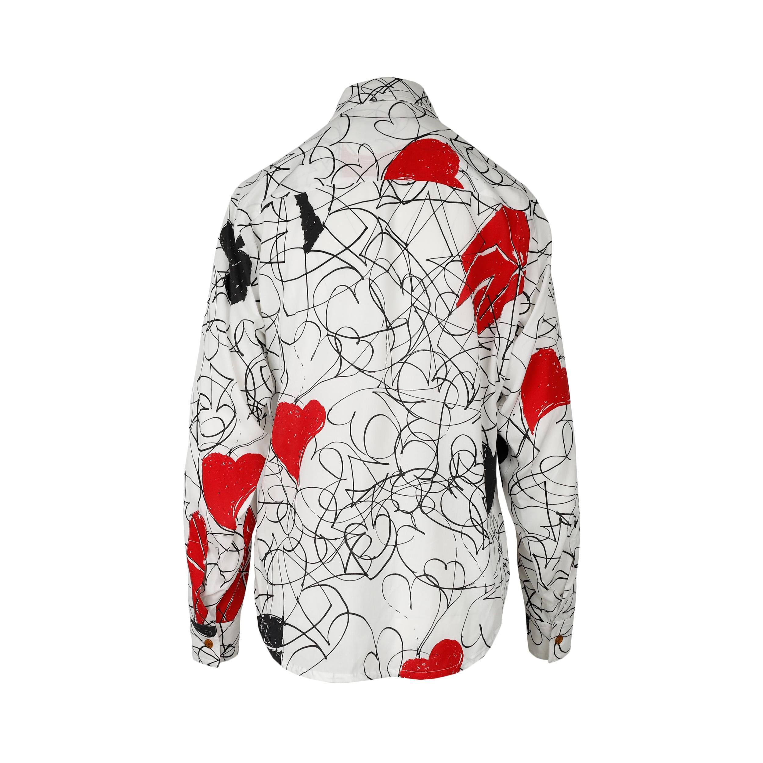 Chemise en coton Vivienne Westwood, coupe décontractée, manches longues, fermeture par bouton.