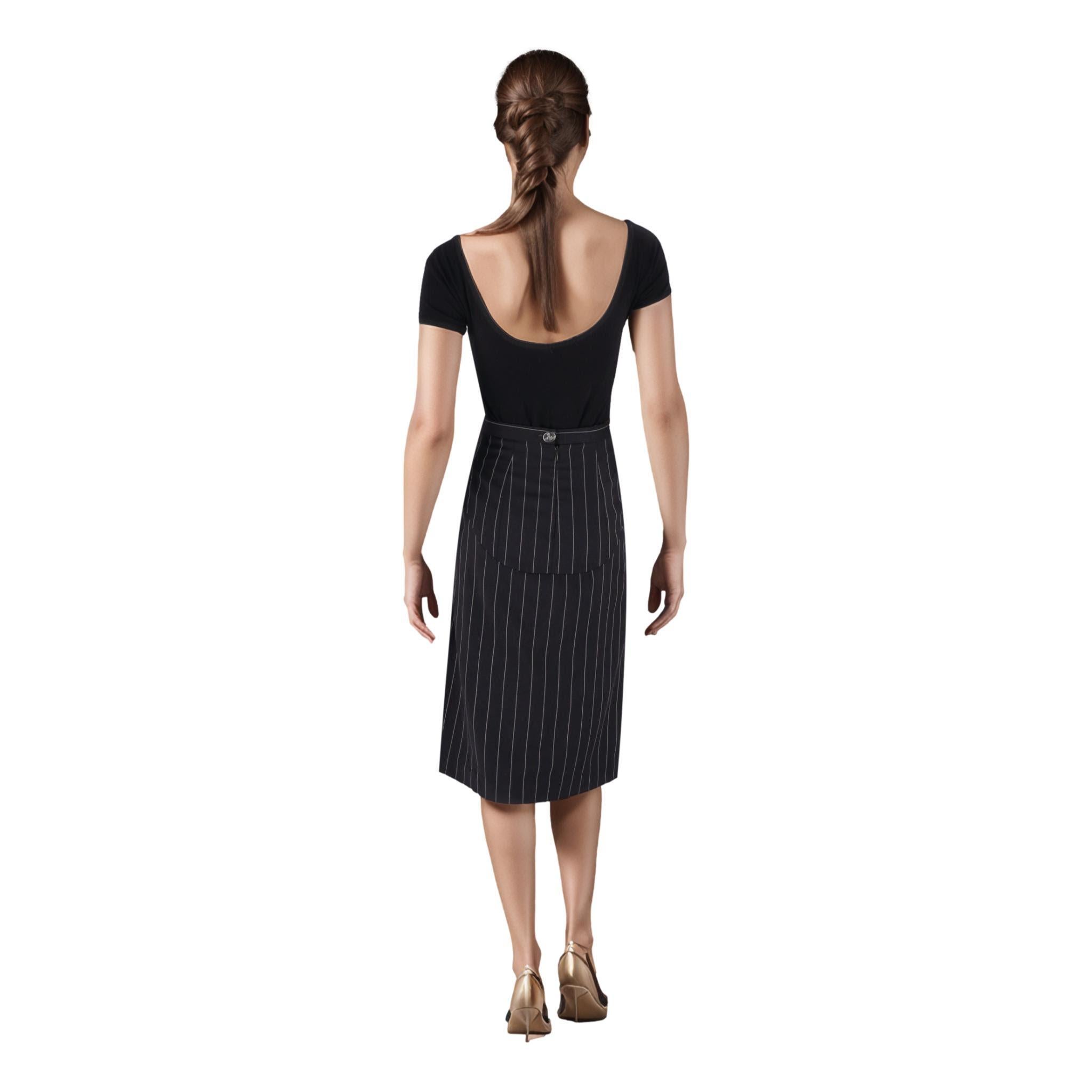 Vivienne Westwood Pin Stripe Wool Skirt In Excellent Condition In London, GB
