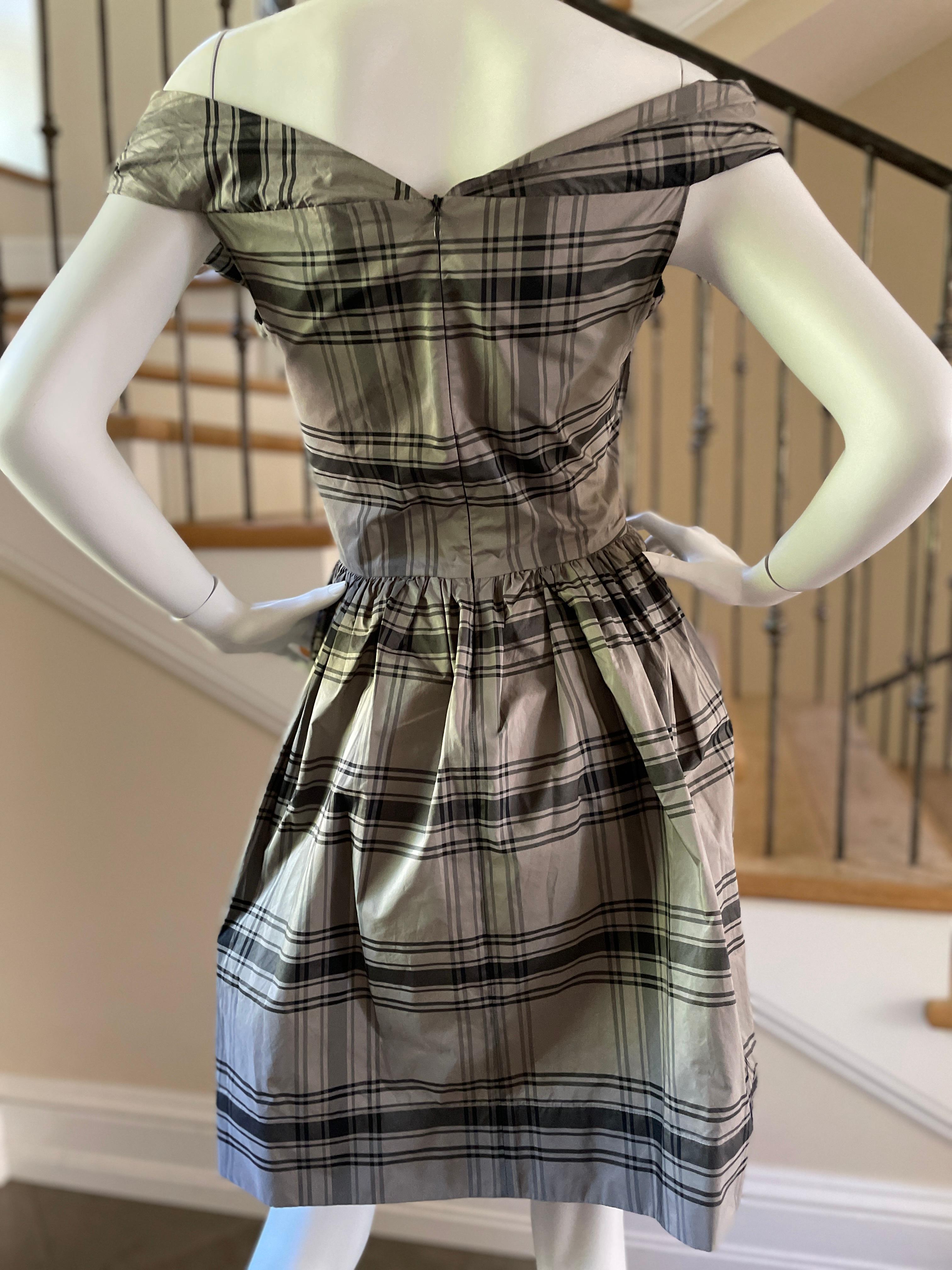 Vivienne Westwood Plaid Taffeta Day Dress for Anglomania Size 42 For Sale 1