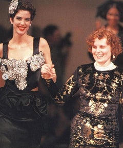 Vivienne Westwood Portrait A/W 1990/1991 Black Velvet Gold Boulle Dress