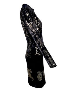 Vivienne Westwood Portrait A/W Black Velvet Gold Boulle Dress, 1990/1991